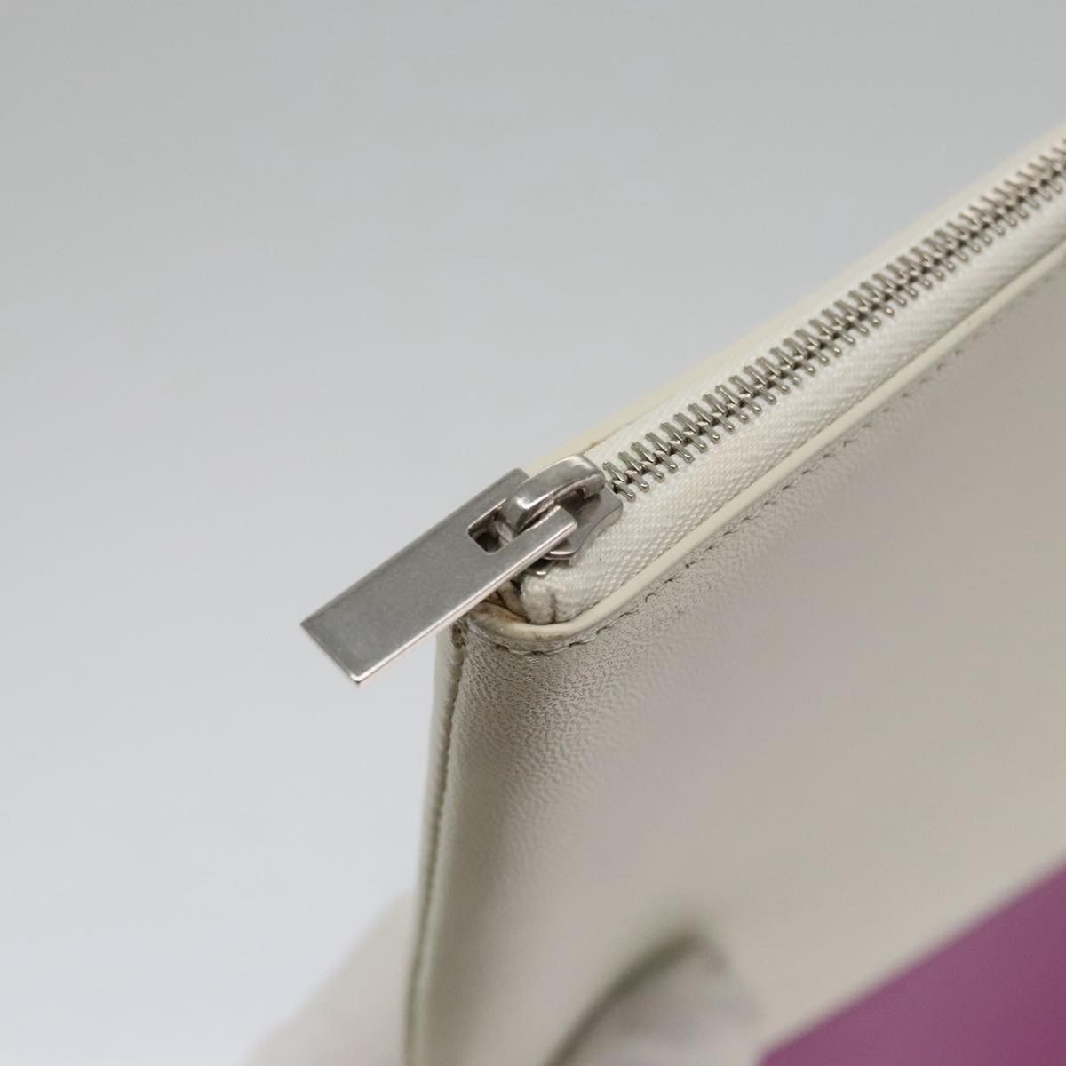 Celine CELINE Clutch Bag Leather Purple White Silver Size ONE SIZE - 9 Thumbnail