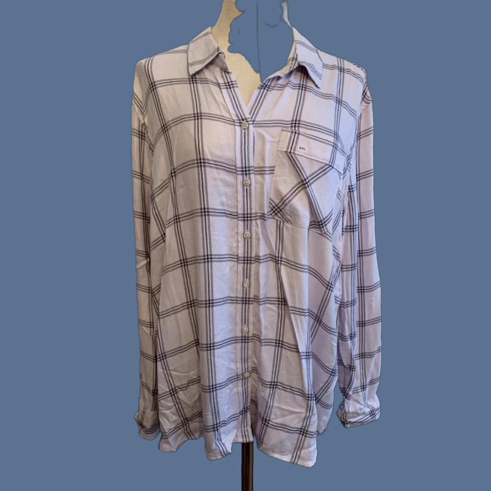 Eddie Bauer Eddie Bauer Shirt Women 2XL Pink Plaid Button Up Lightweight 100% Rayon NWOT Size XXL / US 16-18 / IT 52-54 - 1 Thumbnail
