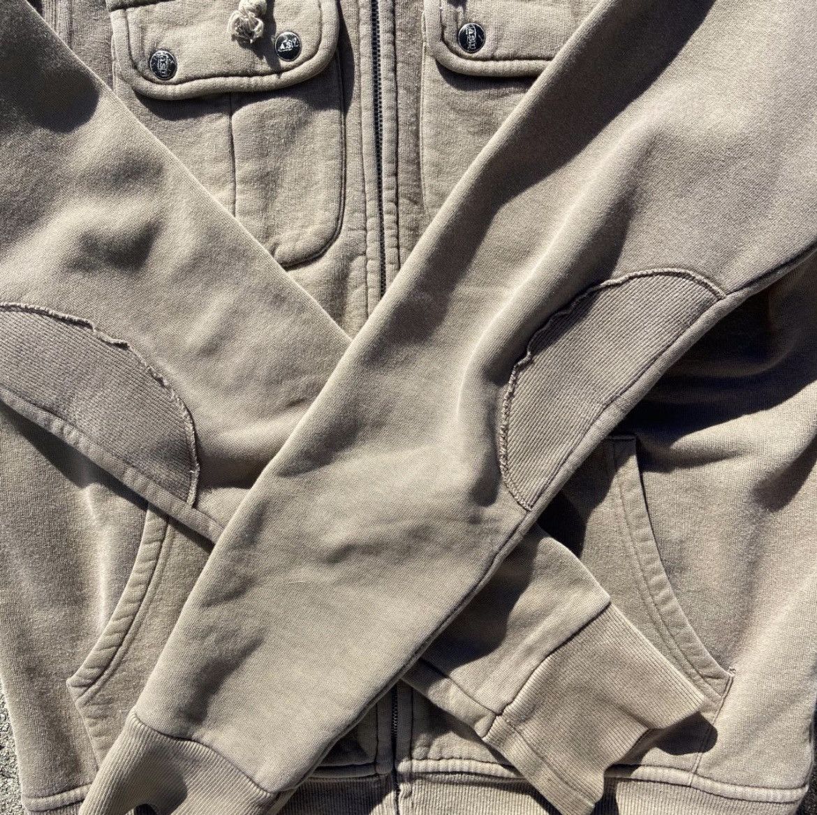 Allsaints All Saints Patchwork Cargo Hoodie Size US M / EU 48-50 / 2 - 5 Thumbnail