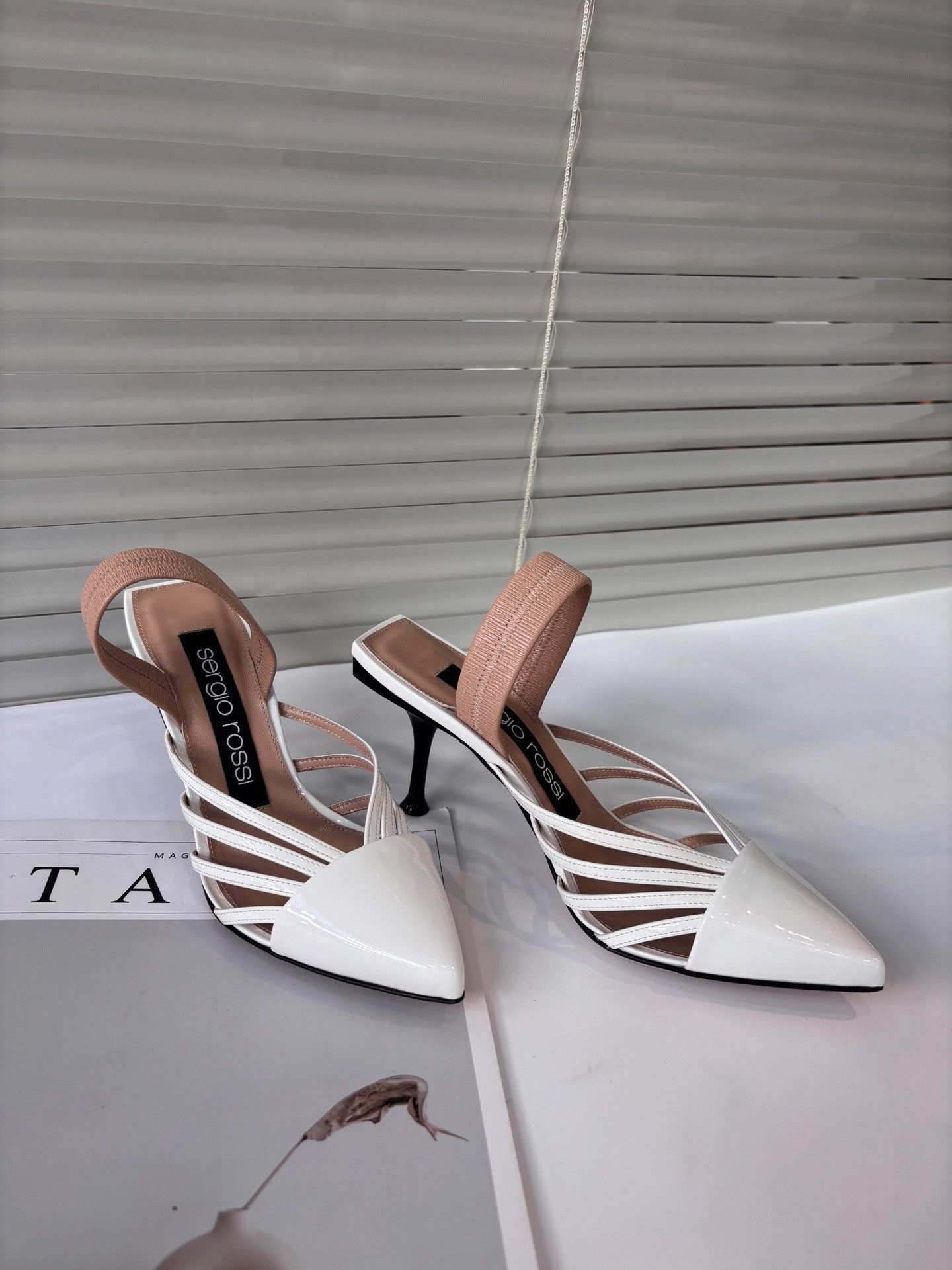 Sergio Rossi Sergio Rossi White Two-Way High-Heel Sandals Size US 5 / IT 35 - 1 Thumbnail