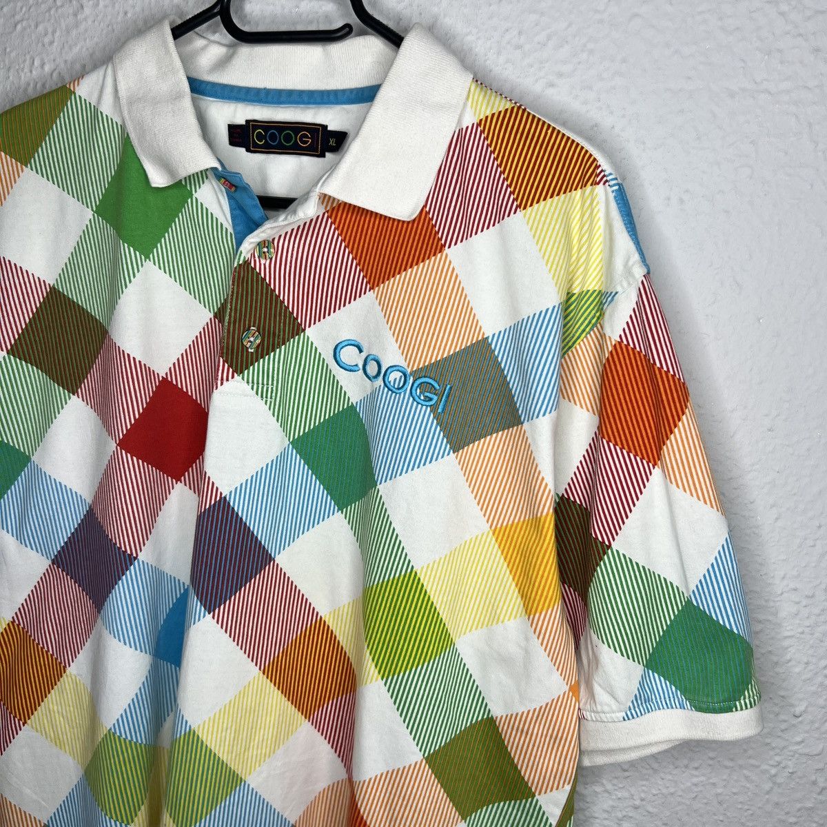 Coogi Coogi Polo Tshirt Tee Multicolor Colorful Argyle Retro Y2K Size US XL / EU 56 / 4 - 3 Thumbnail