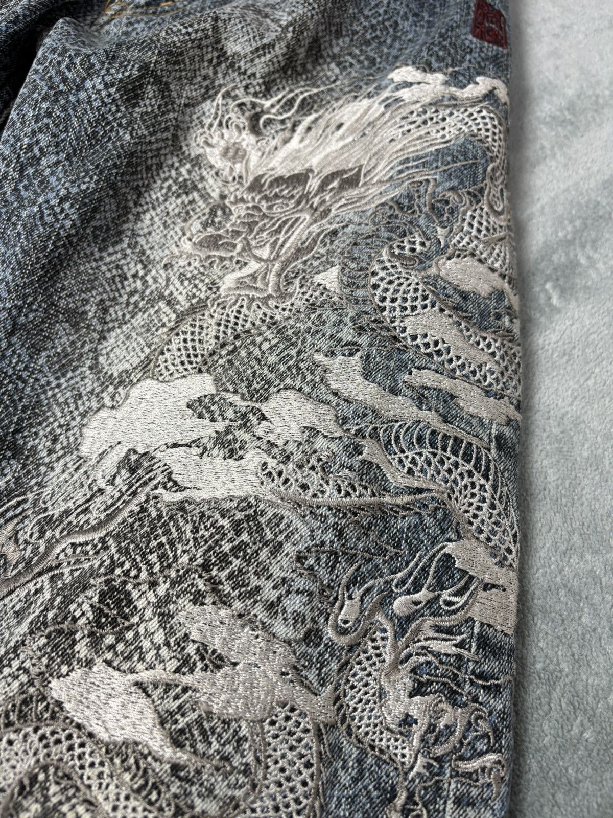 Karakuri Tamashii Karakuri Tamashi Snake Skin Denim Motif Dragon S0230 Size US 30 / EU 46 - 9 Thumbnail