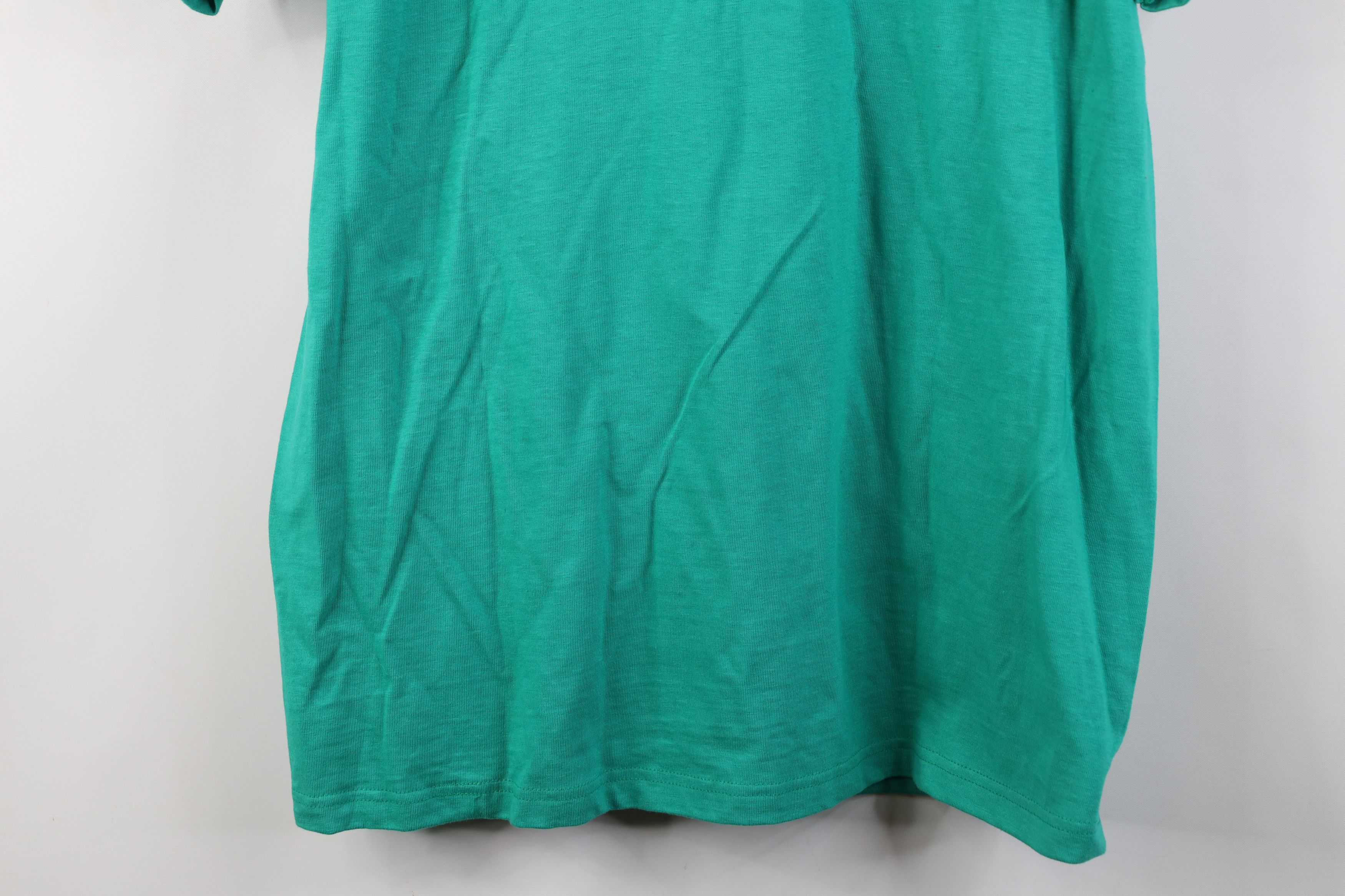 Vintage Deadstock Vintage Y2K Streetwear Heavy Cotton T-Shirt Green Size US M / EU 48-50 / 2 - 11 Thumbnail