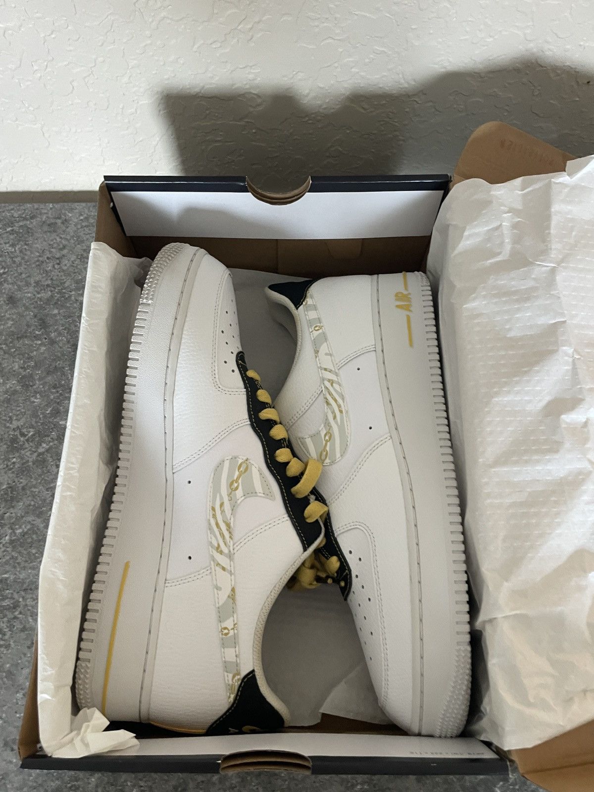 Nike AF-1 07 LV8 (Gold Link Zebra) Size US 10 / EU 43 - 6 Thumbnail