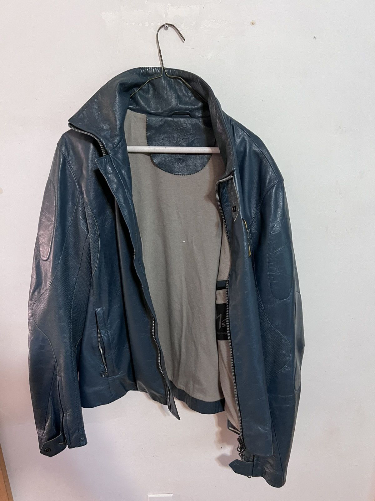 Yohji Yamamoto 2000S YOHJI YAMAMOTO X DAINESE Y’S BLUE LEATHER MOTO JACKET Size US L / EU 52-54 / 3 - 4 Thumbnail
