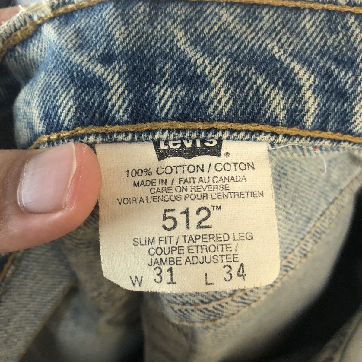 Levi's 512 Levis faded Blue ripped Distressed Denim Pants #A71 Size US 31 - 24 Thumbnail