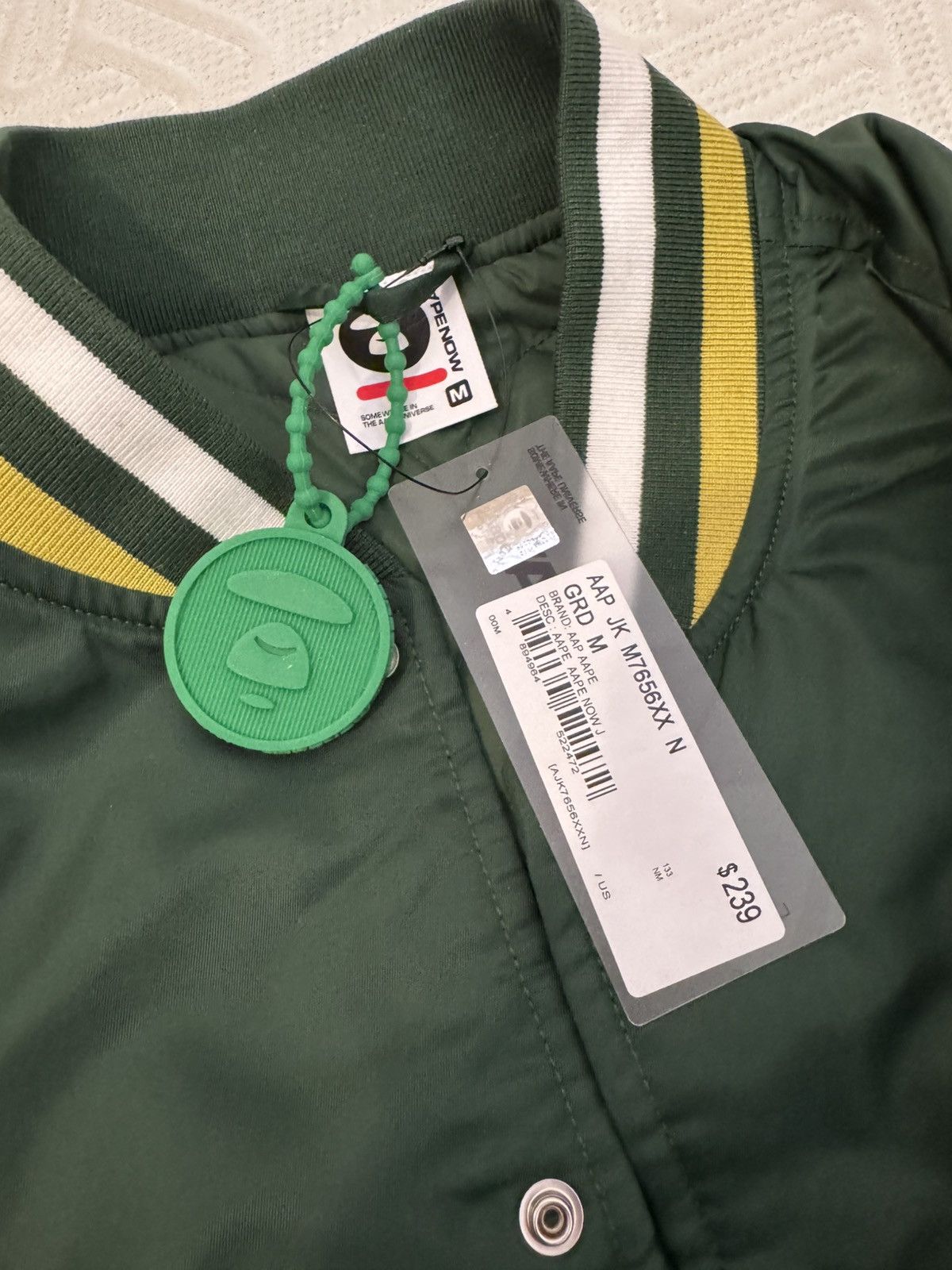 Aape × Bape AAPE NOW MOONFACE LOGO BASEBALL JACKET Size US M / EU 48-50 / 2 - 3 Thumbnail