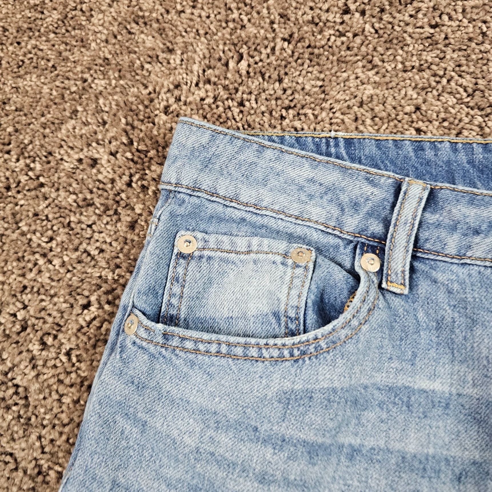 Vintage VINTAGE Aéropostale Jeans Wide Leg **Women’s 12R** Distressed Button Fly Denim 30x30 Light Blue 90s Size 34" / US 12 / IT 48 - 3 Thumbnail