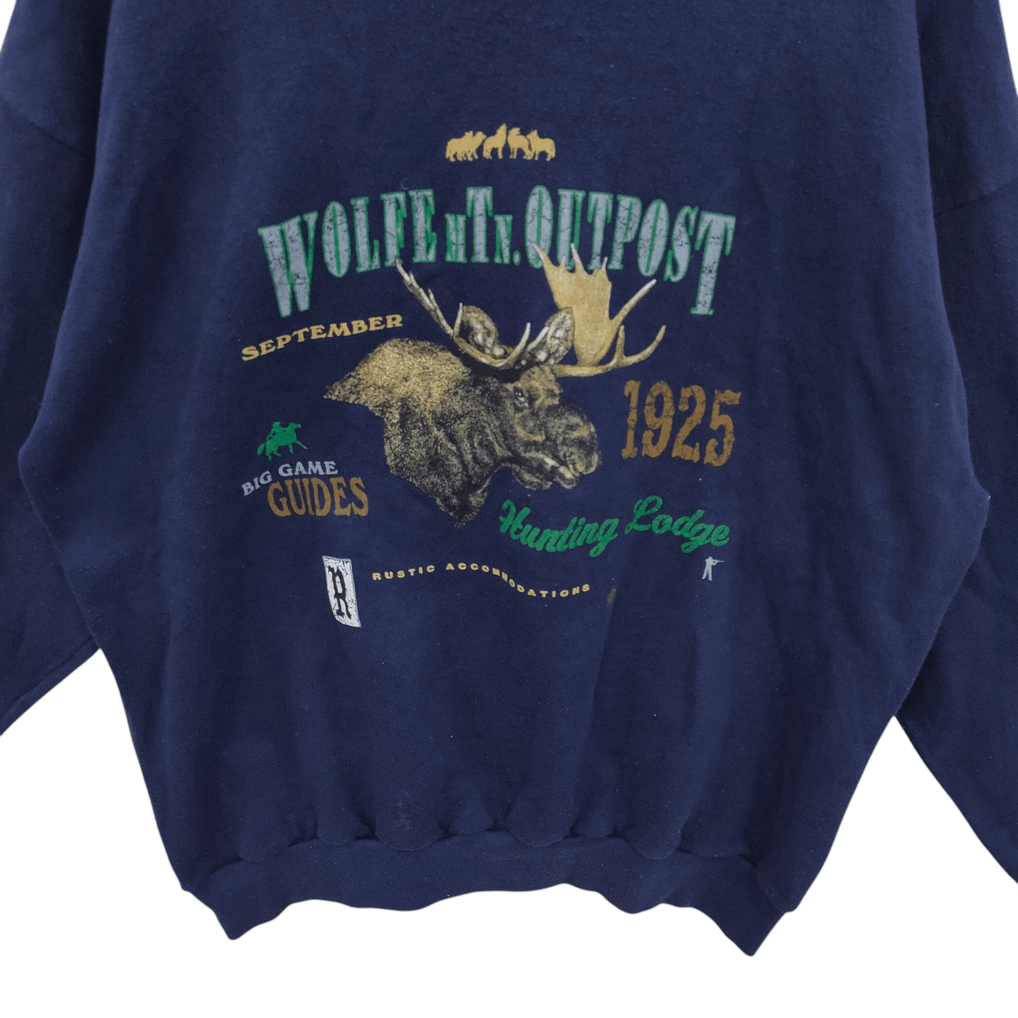 Vintage 90s Moose Lodge Crewneck Vintage Hunting Lodge Sweate Size US XL / EU 56 / 4 - 5 Thumbnail