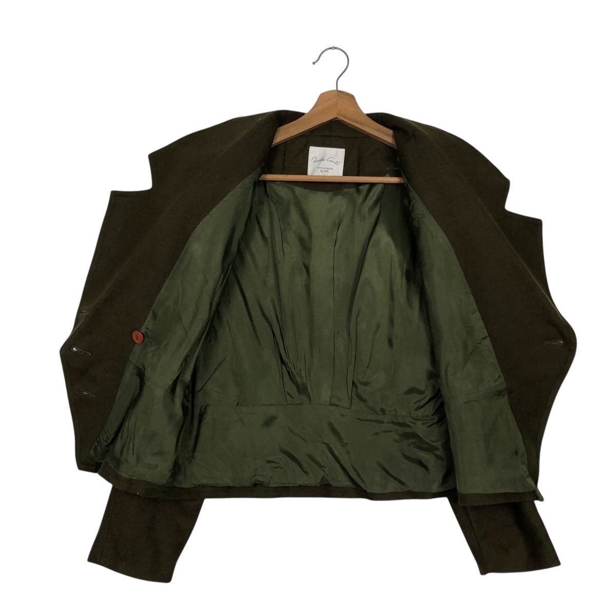 Japanese Brand 📌Vintage Cropped Wool Jacket Double Collar Piccalo Conte Size US M / EU 48-50 / 2 - 14 Thumbnail