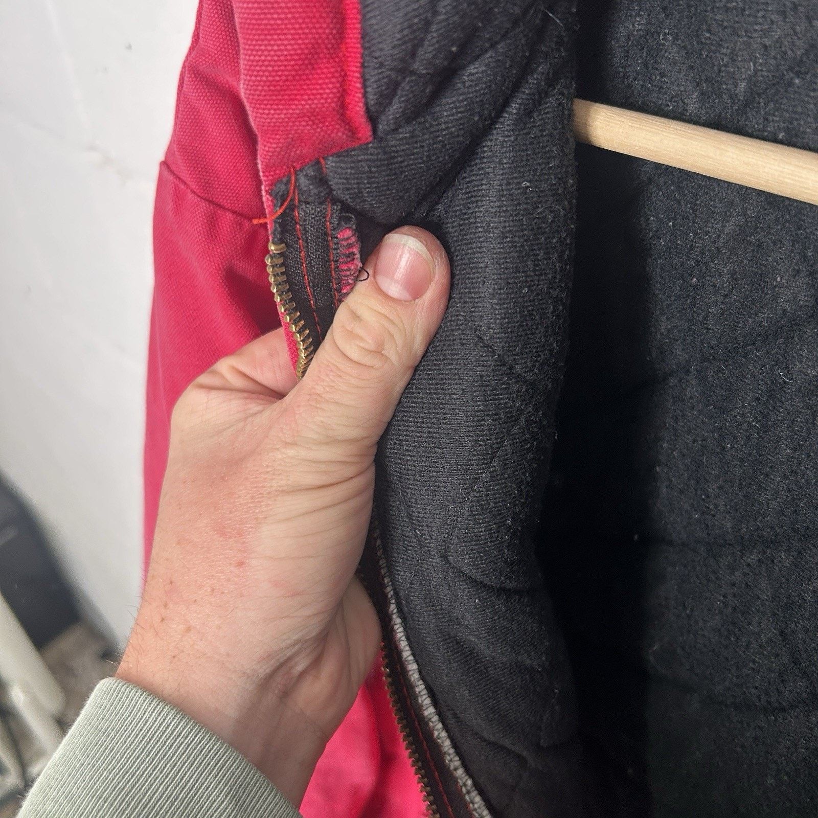 Vintage Vintage Polar King Quilted Canvas Hooded Jacket “Red Black” Size US L / EU 52-54 / 3 - 10 Thumbnail