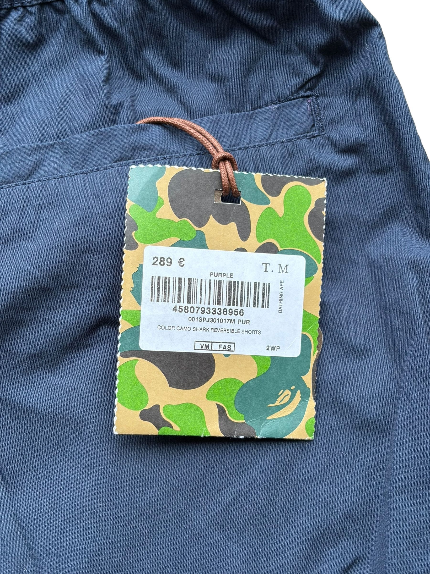 Bape Bape Purple Camo Navy Shark Reversible Shorts Size US 32 / EU 48 - 5 Thumbnail