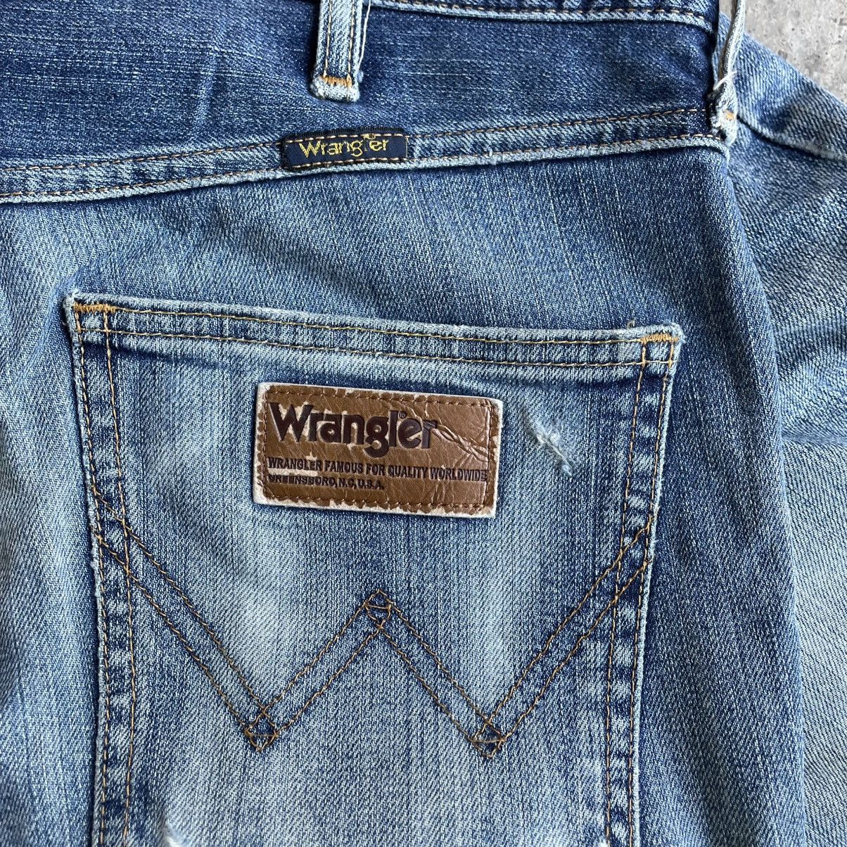 Wrangler 🔥Vintage Wrangler WM0383 Stoned Washed Distress Jeans Size US 34 / EU 50 - 11 Thumbnail