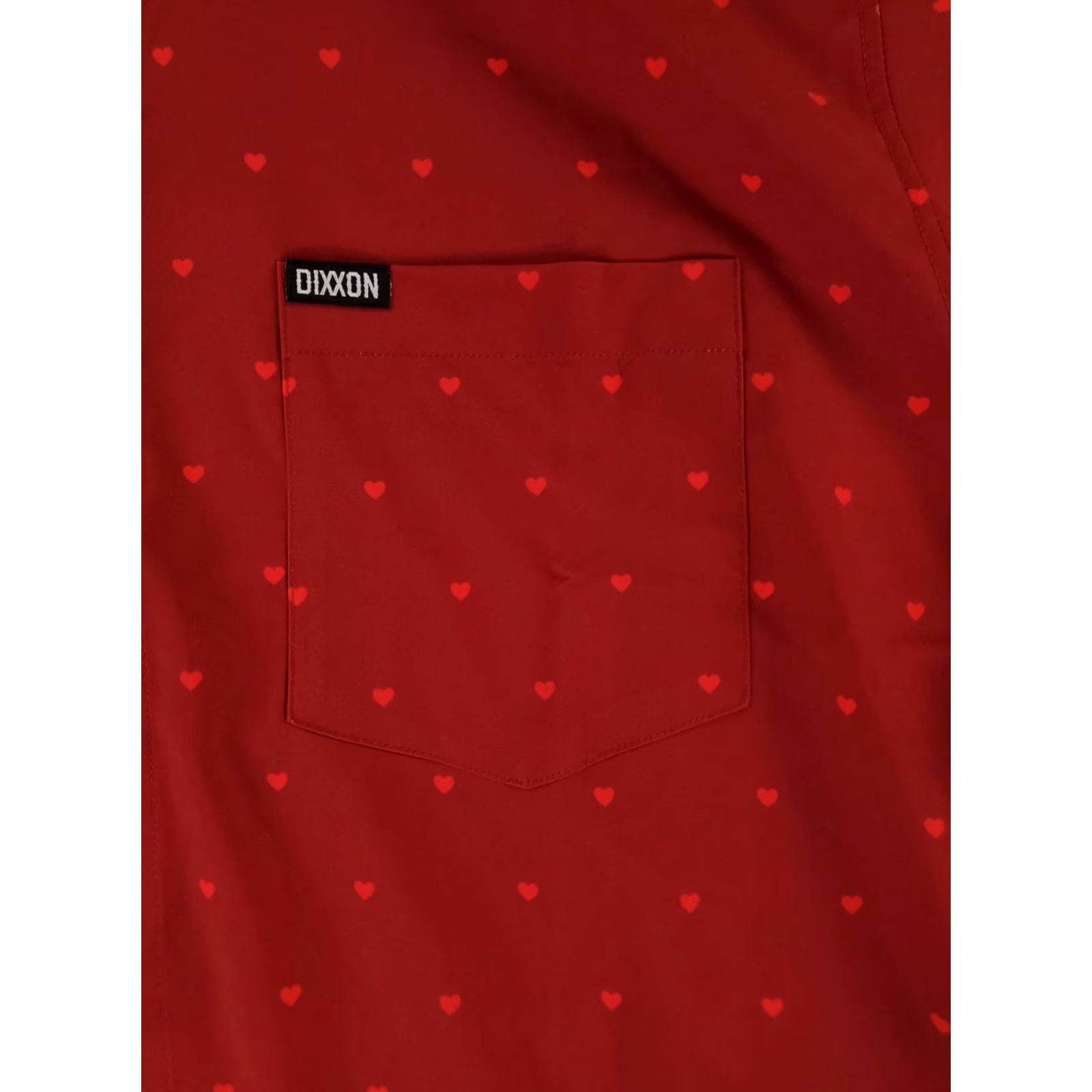 Vintage Dixxon Shirt Button Down Lover Boy Hearts Red Hearts Mens XXL Red Short Sleeve (2XL) Size US XXL / EU 58 / 5 - 2 Thumbnail