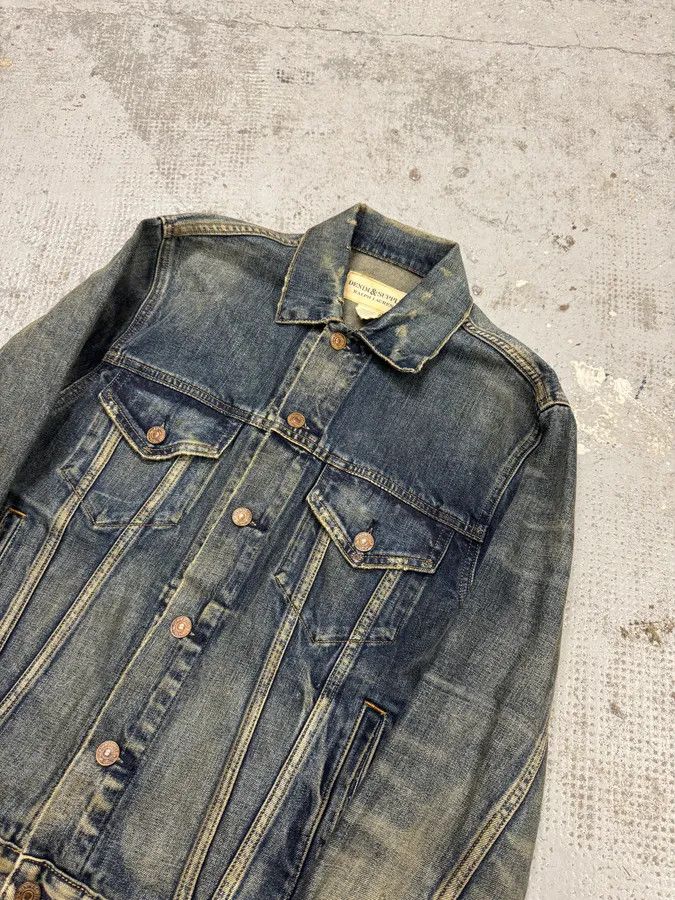 Designer × Polo Ralph Lauren × Vintage 2000s Ralph Lauren Blue USA Flag Eagle Denim Jacket Size US S / EU 44-46 / 1 - 5 Thumbnail