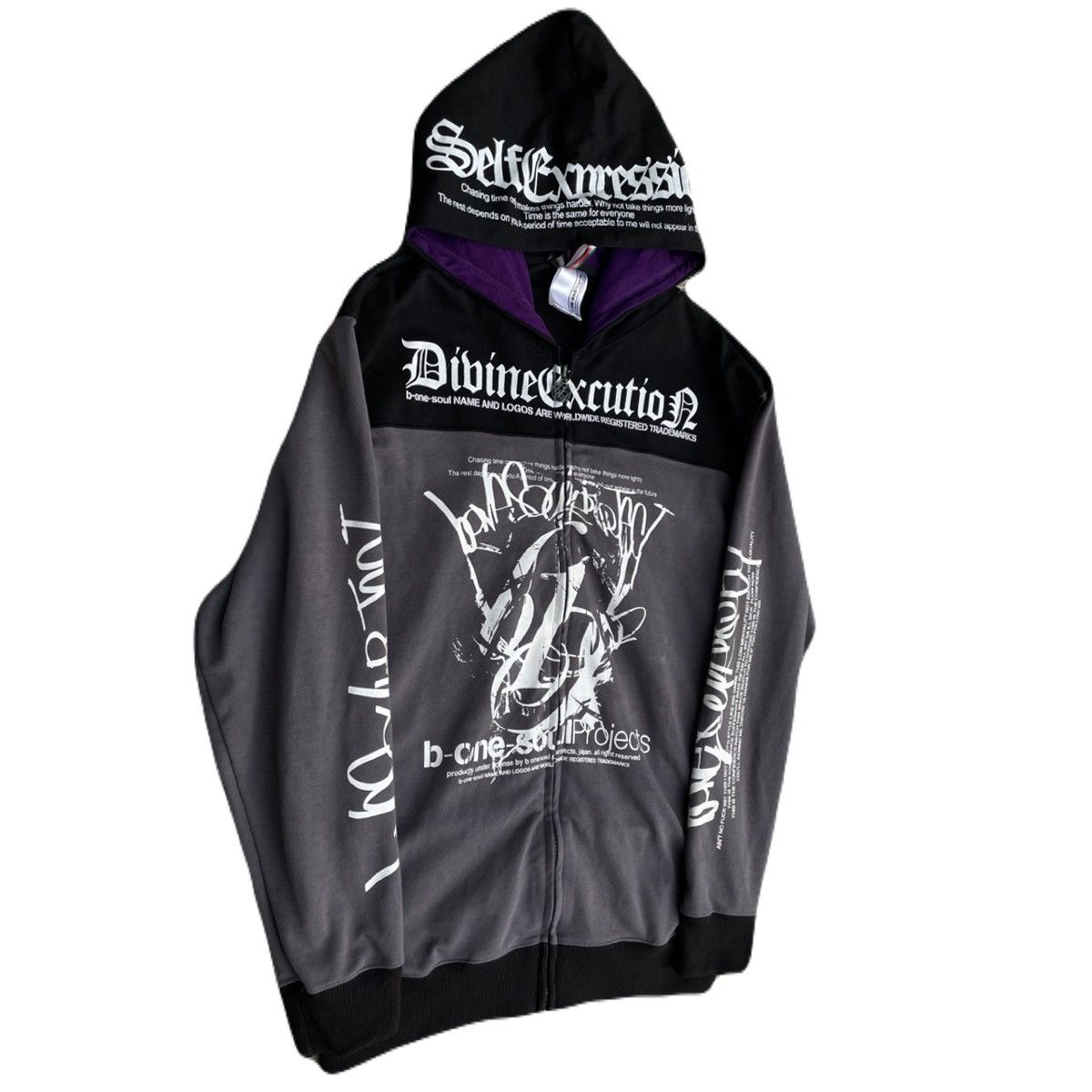 If Six Was Nine 2000s Japanese archive Vkei Poem Zip-Up Hoodie Gyaruo Y2K Size US M / EU 48-50 / 2 - 3 Thumbnail