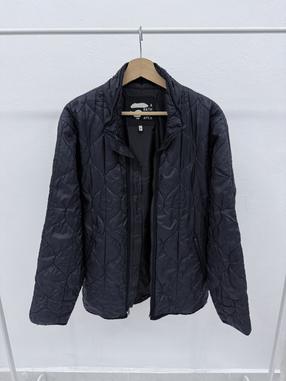 Bape 💥RARE💥90’s BAPE Quilted Repeating Ape Logo Stitched Jacket Size US M / EU 48-50 / 2 - 3 Thumbnail