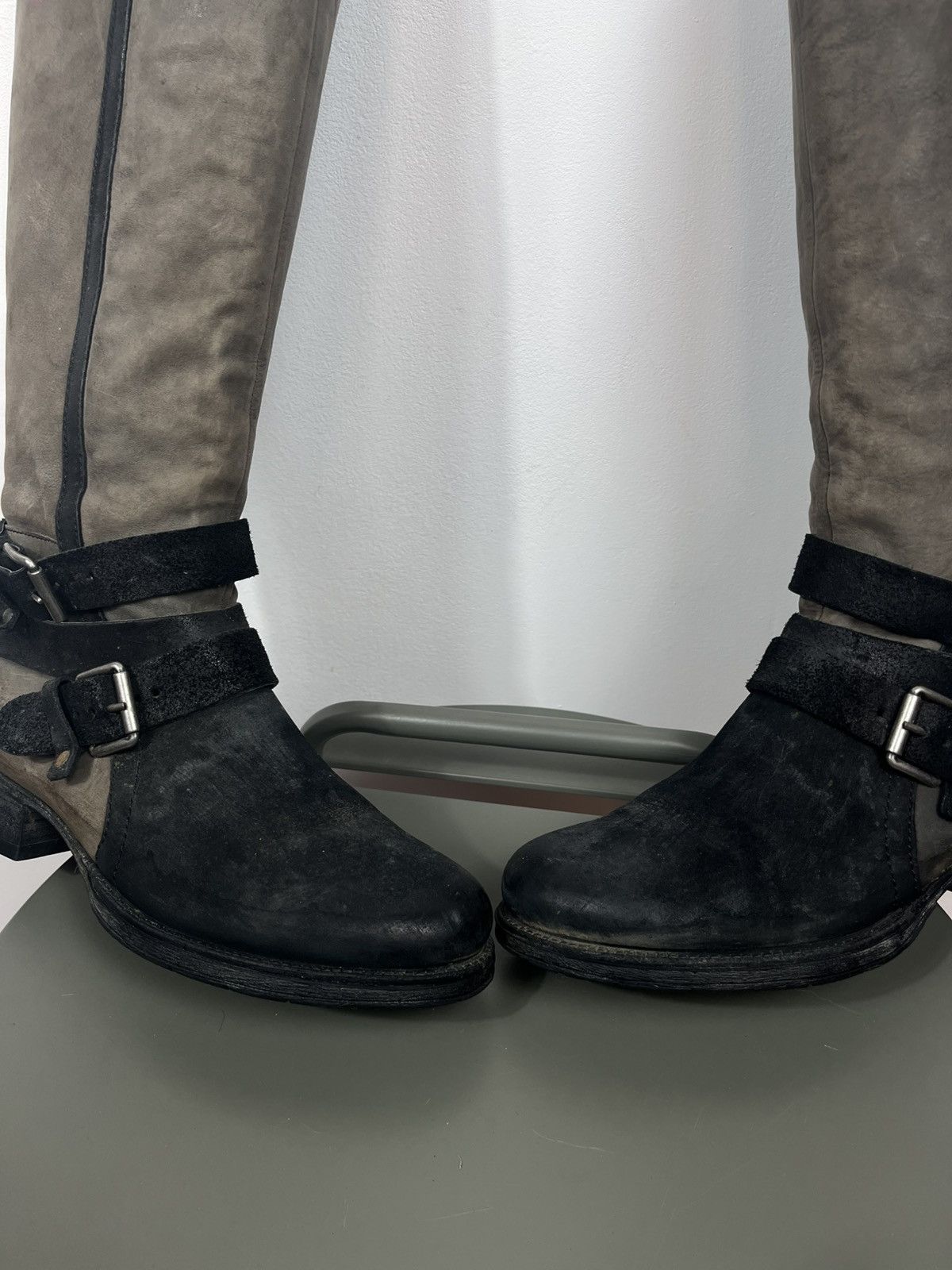 Other Women’s Leather Knee High Biker Boots Buckle Brown 40 US 9 Size US 9 / IT 39 - 4 Thumbnail