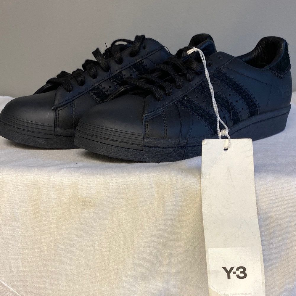 Adidas × Y's Y-3 Superstar Sneakers – Yohji Yamamoto x adidas – Size US 5 Size US 5 / EU 37 - 1 Thumbnail