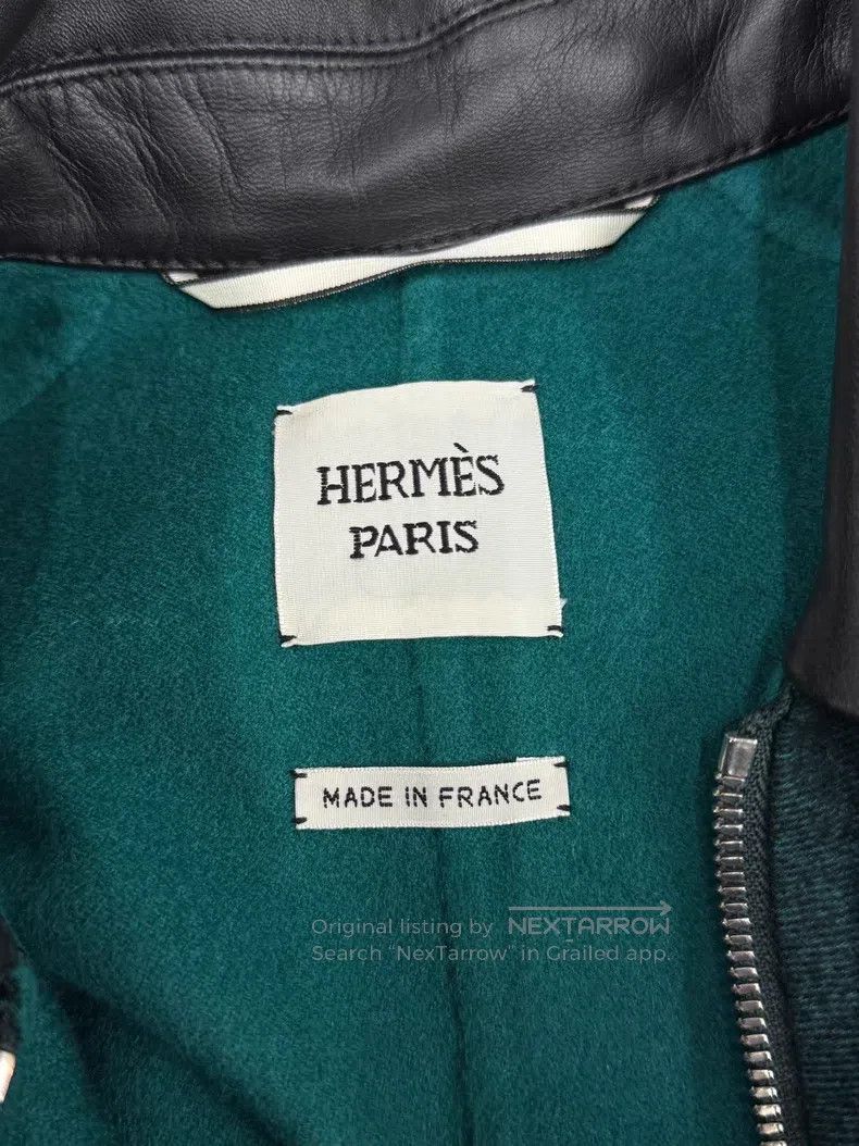 Hermes Hermes Black and green striped cashmere coat Size XS / US 0-2 / IT 36-38 - 4 Thumbnail