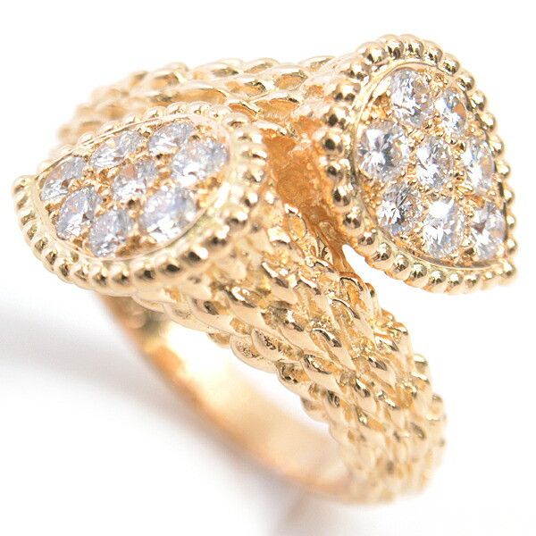 Bvlgari Boucheron Serpent Boheme Diamond Ring 750YG Metal Ring 70251 in Great Condition