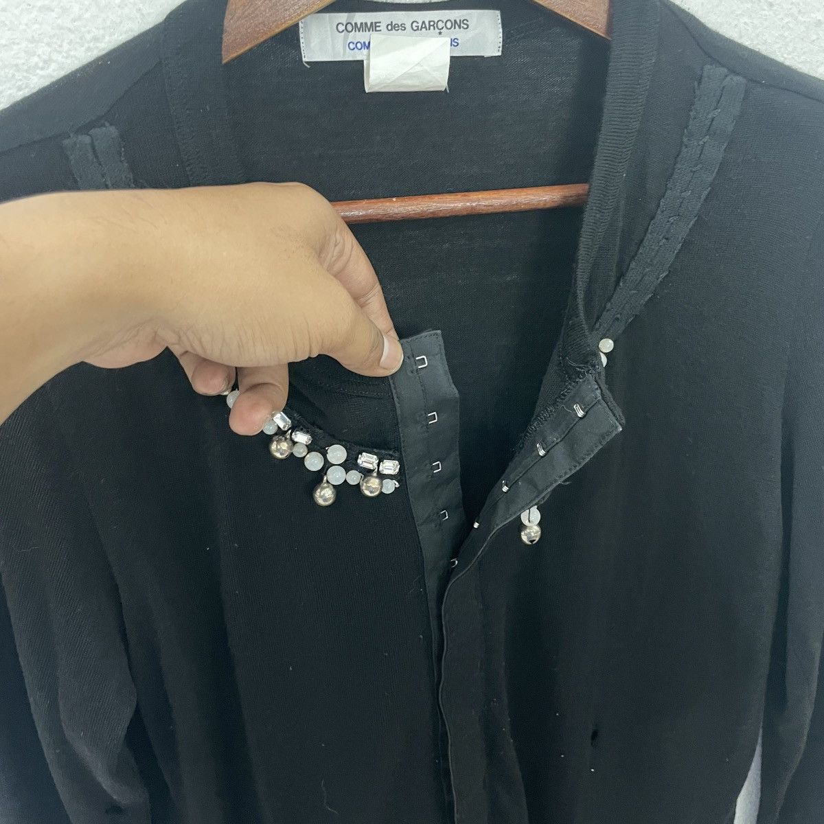 Comme des Garcons Vintage Comme Des Garcons Distressed Cardingan Size S / US 4 / IT 40 - 13 Thumbnail