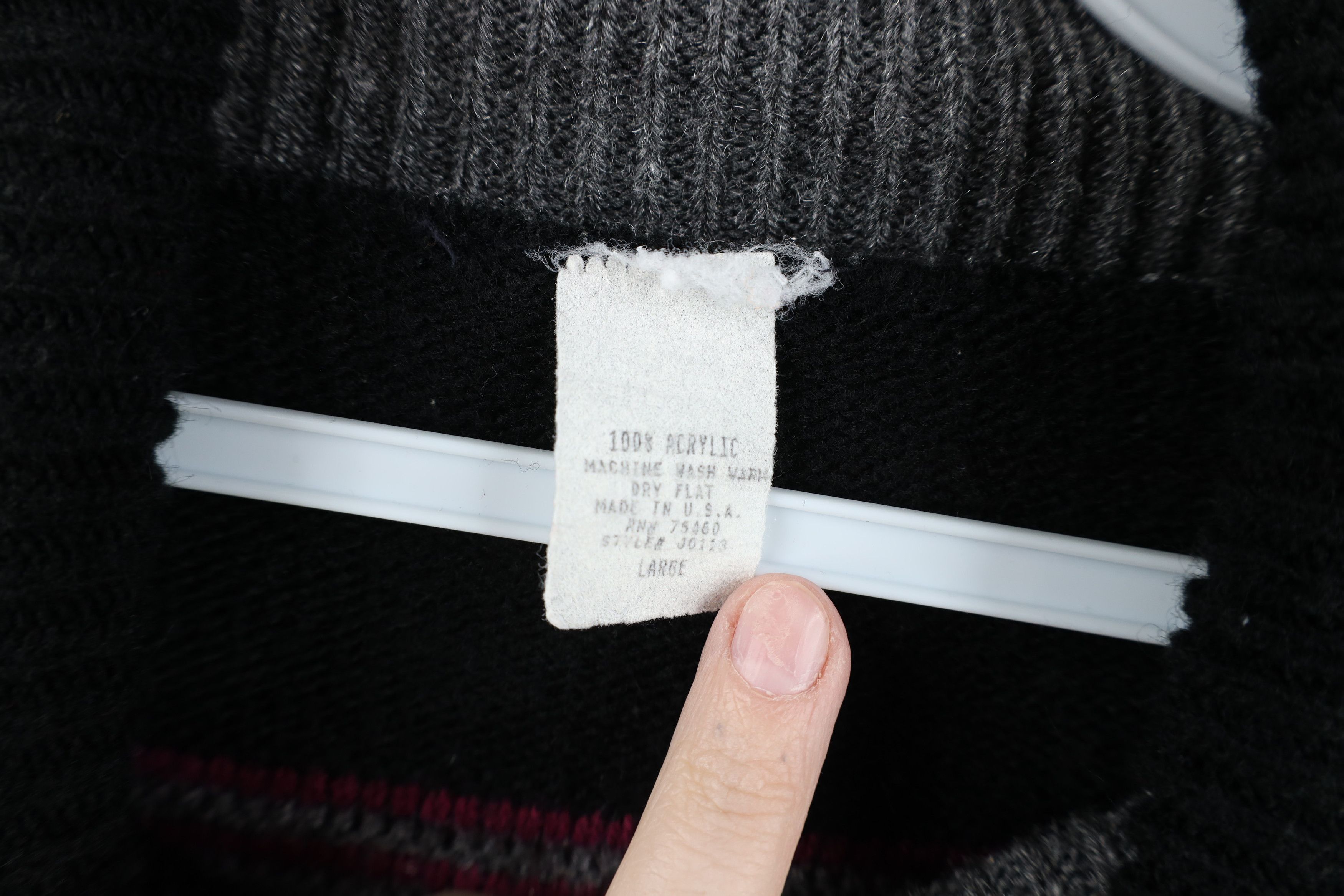 Vintage Vintage 90s Streetwear Block Knit Turtleneck Sweater USA Size L / US 10 / IT 46 - 4 Thumbnail