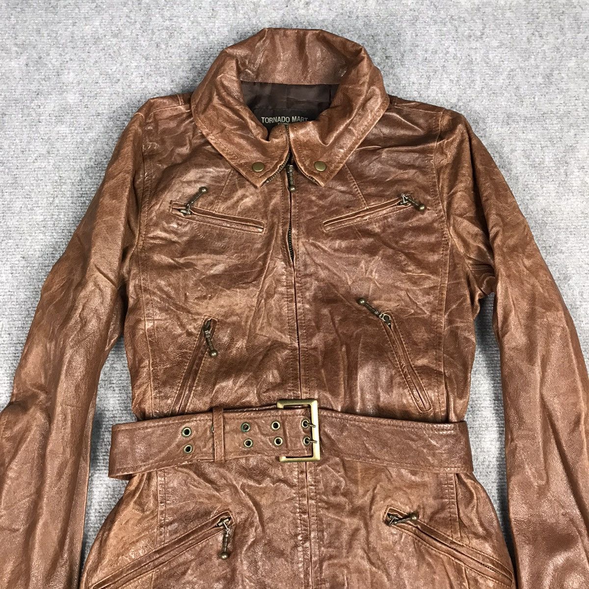 14th Addiction × If Six Was Nine × Tornado Mart TORNADO MART LEATHER LONG JACKET WOMAN IFSIXWASNINE STYLE Size XS / US 0-2 / IT 36-38 - 2 Thumbnail