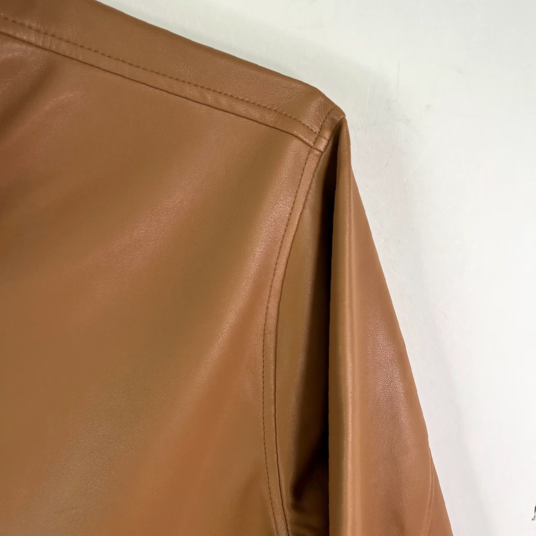 Vintage JF Ferrar Jason Bolden Button-Up Jacket Mens Size 2XLT Caramel Brown NWT Size US XXL / EU 58 / 5 - 2 Thumbnail
