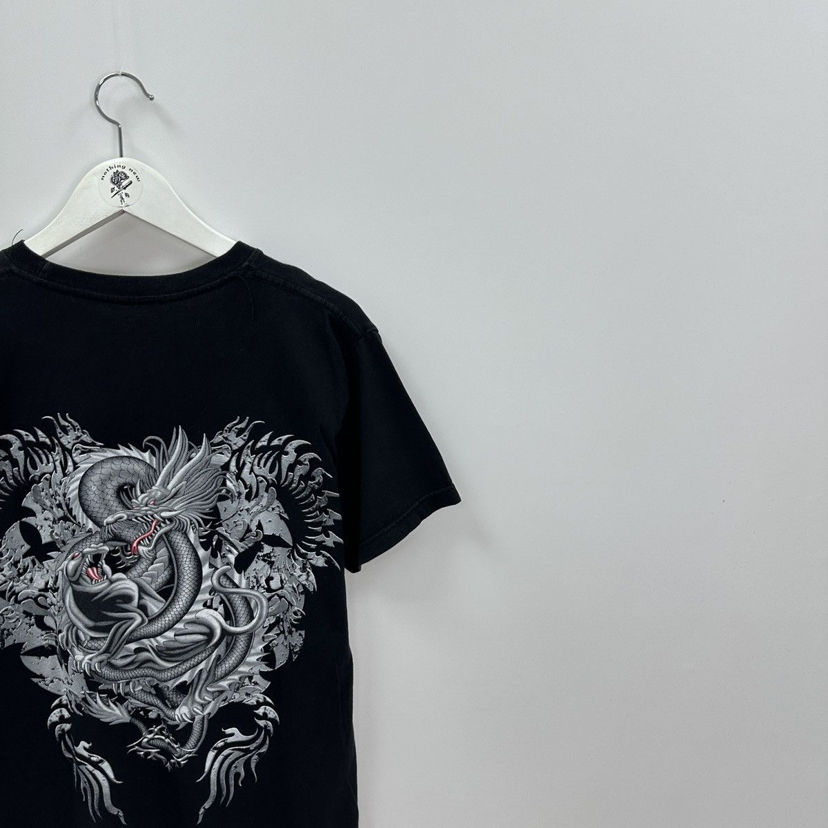 Vintage Vintage 00s Dragon Tiger Gothic 2 sided y2k tee Thailand Size US M / EU 48-50 / 2 - 4 Thumbnail
