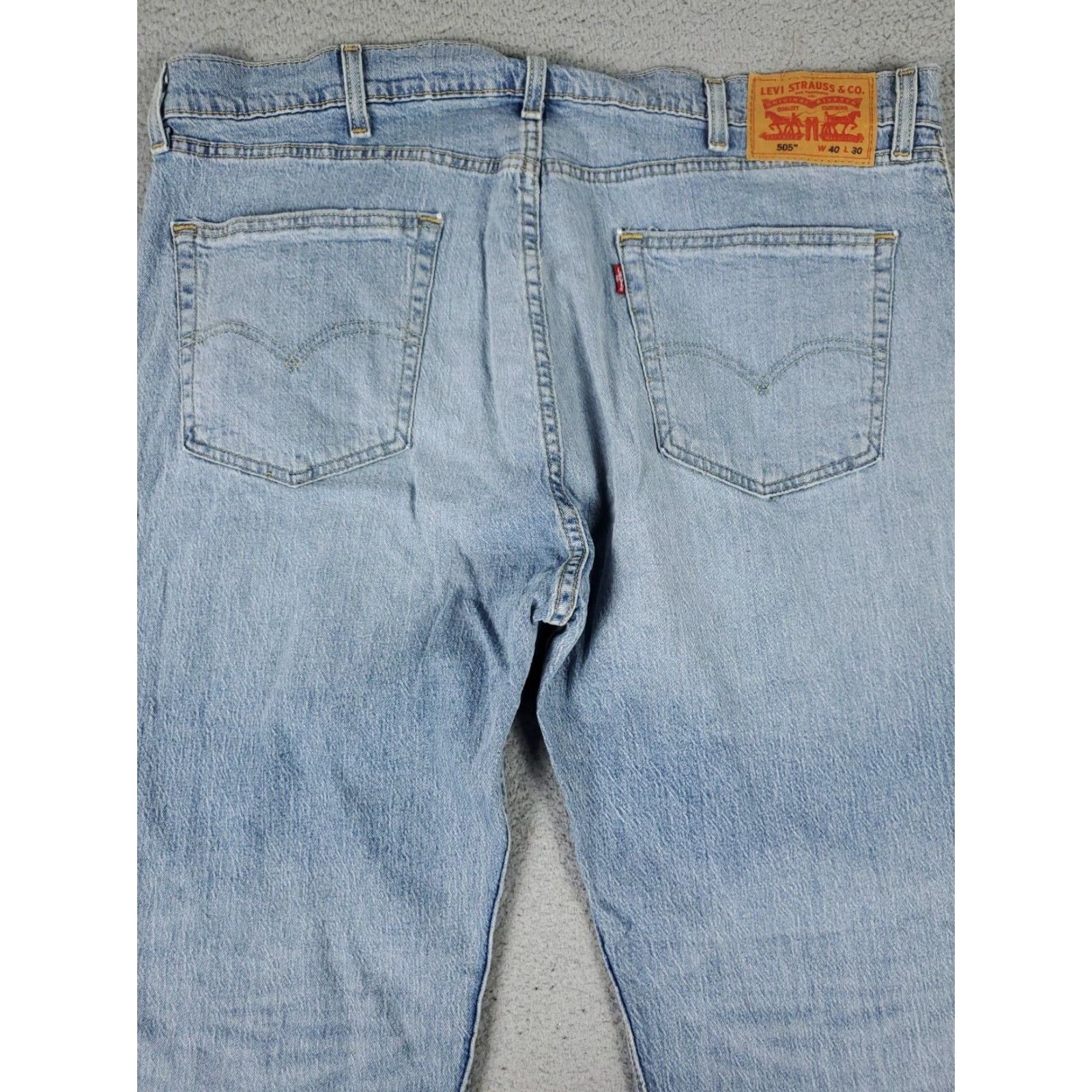 Levi's Levis 505 Straight Leg Jeans Mens 40x30 Blue Cotton 5-Pocket Design Size US 40 / EU 56 - 7 Thumbnail