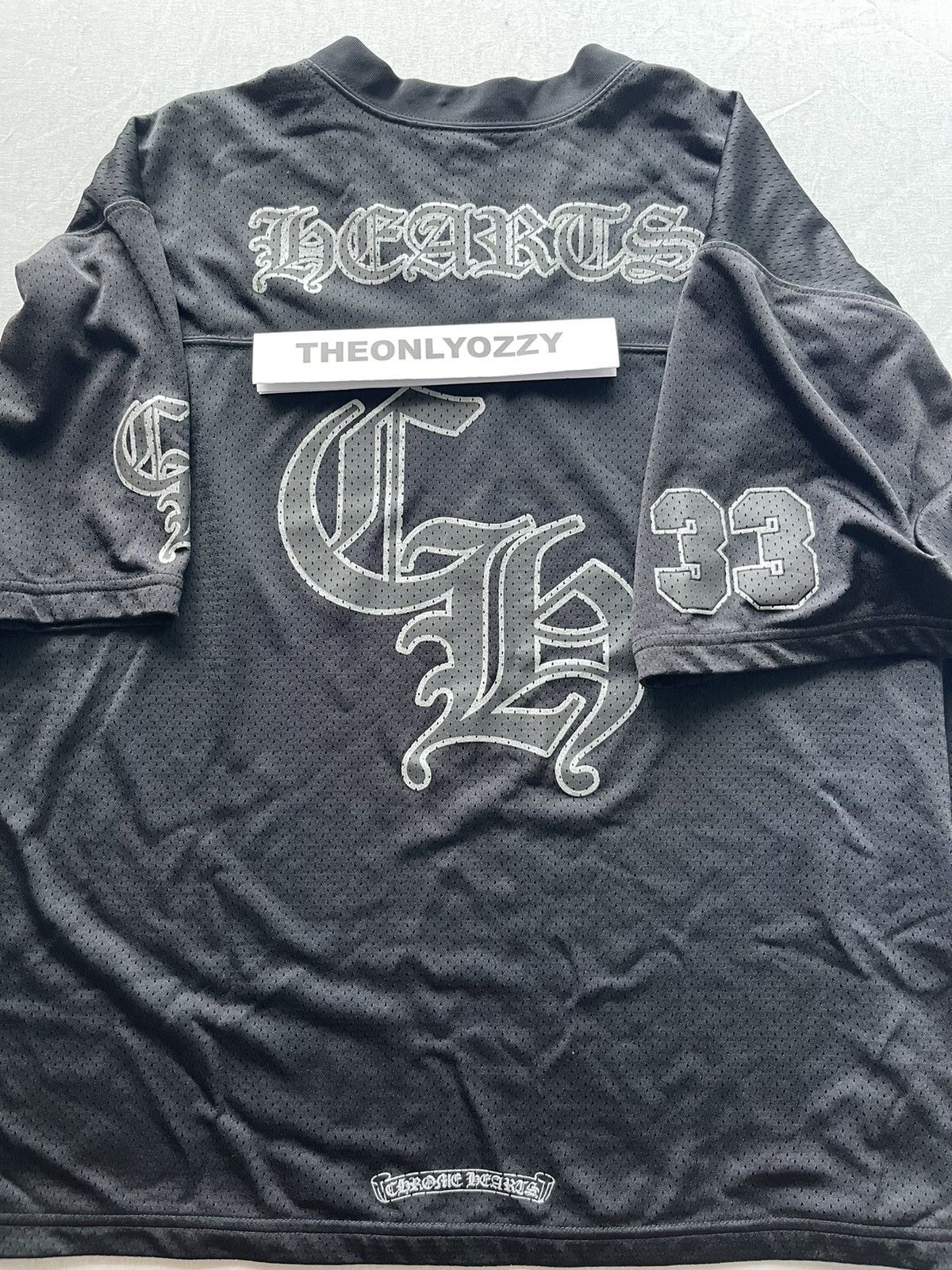 image of Chrome Hearts Mesh Stadium Jersey Black Size Xl, Men's