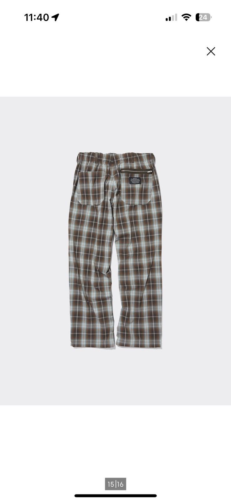 GU × Undercover × Uniqlo Zip Pocket Pants Plaid Size US 34 / EU 50 - 22 Thumbnail