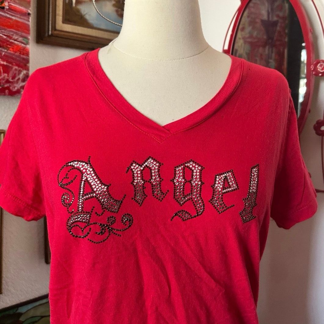 Other next level bedazzled angel red el dorado shirt Size XXL / US 16-18 / IT 52-54 - 2 Thumbnail