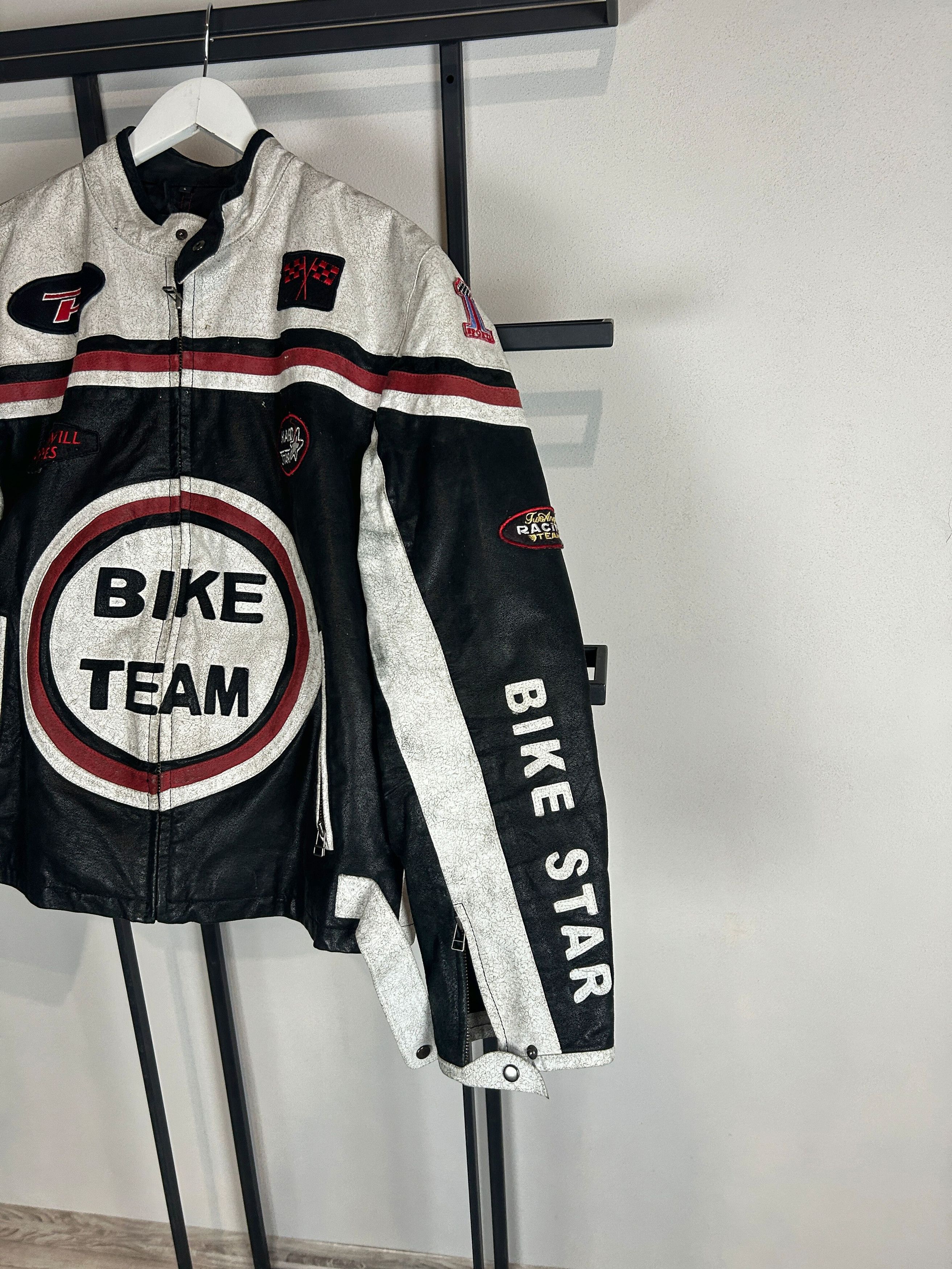 Vintage Bike Team Racing Leather Jacket Moto Graphic Y2K Vintage Size US M / EU 48-50 / 2 - 5 Thumbnail