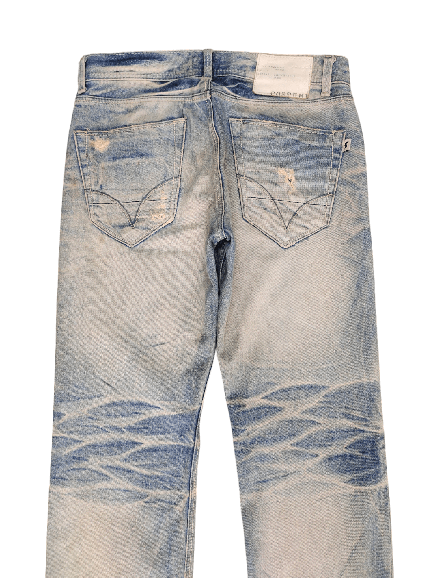 GOSTAR DE FUGA Japanese Brand A.V.H Custome Clawmark Distress Faded Jeans Size US 32 / EU 48 - 11 Thumbnail