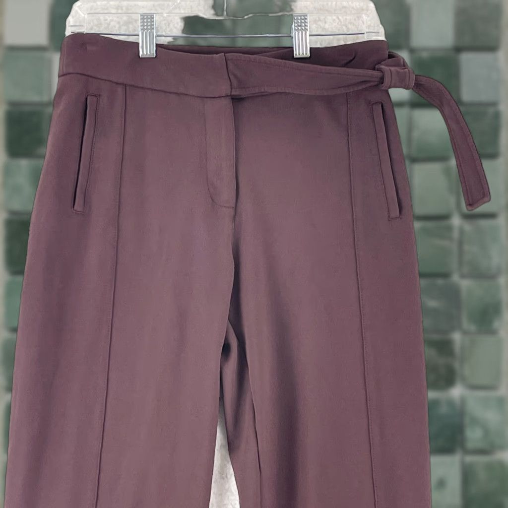 Vintage Betabrand Brown Straight Ankle Leg Dress Pant Womens Belted Mid-Rise PS Pant Brown Straight Ankle Leg Dress Pants Belted Mid-Rise Women PS Size 28" / US 6 / IT 42 - 1 Thumbnail