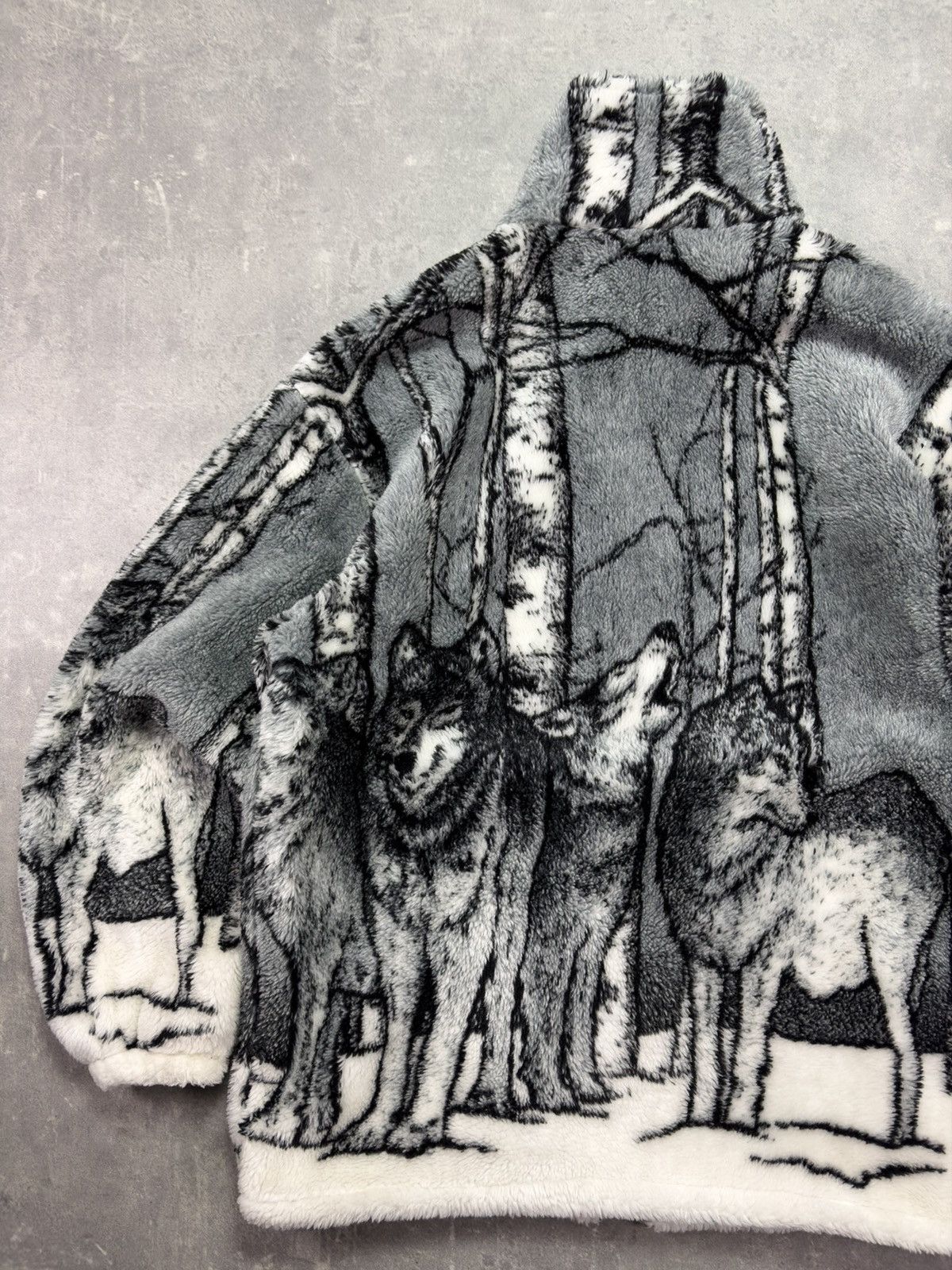 Vintage Vintage Animal Printed Wolf Pack Fleece Jacket XXL Size US XXL / EU 58 / 5 - 10 Thumbnail
