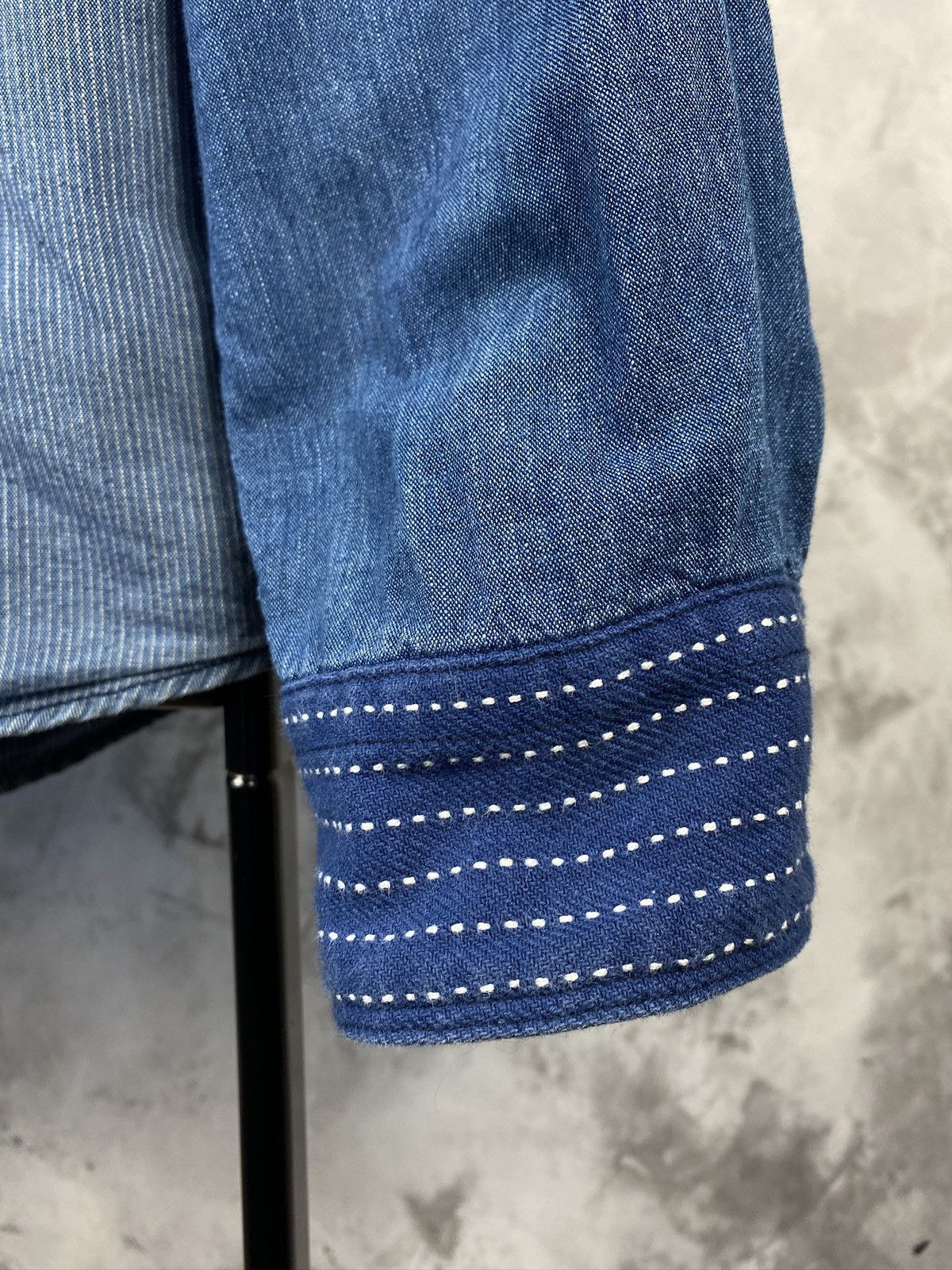 FDMTL Fdmtl blue shirt patch work Japanese Tokyo Japan streetwear Size US L / EU 52-54 / 3 - 9 Thumbnail