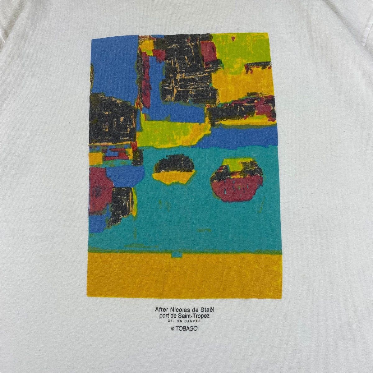 Vintage After NICOLAS De STAEL Port De Saint-Tropez Tobago Tee Size US L / EU 52-54 / 3 - 2 Thumbnail