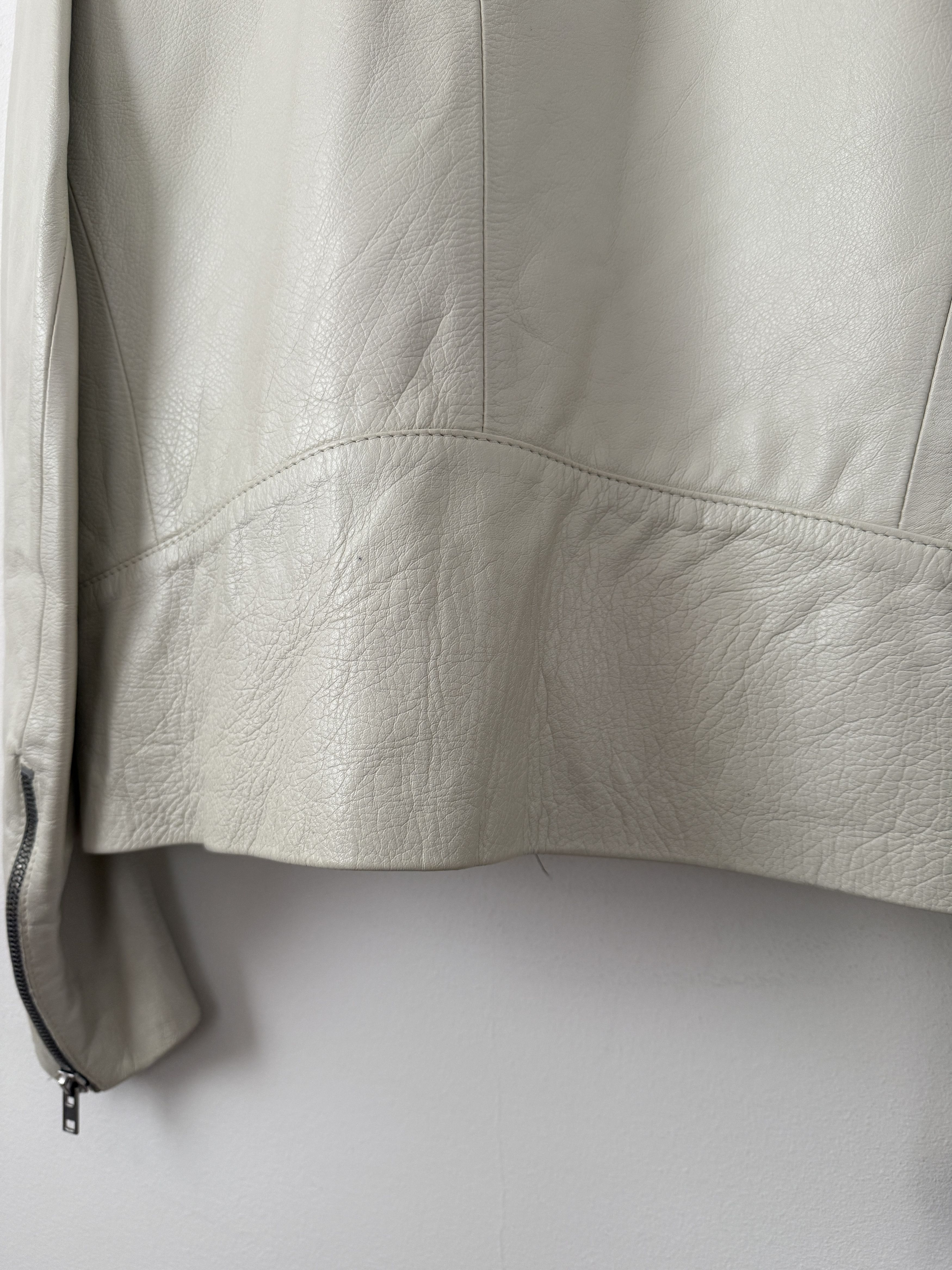 5 Zip Leather Moto Jacket