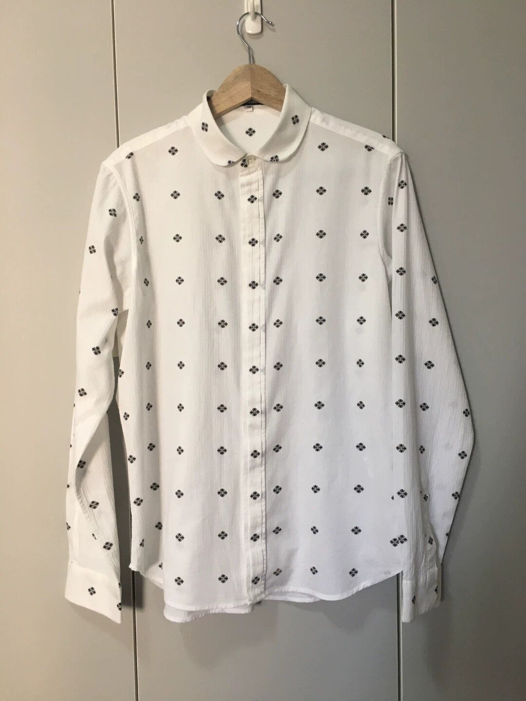 Ann Demeulemeester Ann Demeulemeester Printed Shirt XS Small Round Neck Size XS / US 0-2 / IT 36-38 - 1 Thumbnail