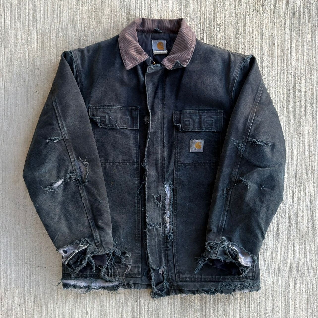 Carhartt × Vintage Carhartt C03 faded black arctic work wear jacket Size US M / EU 48-50 / 2 - 1 Thumbnail