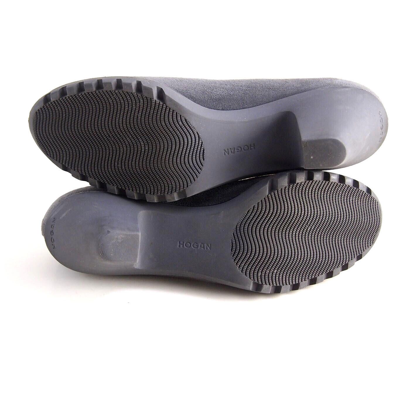 Hogan Hogan Mid Heel Platform Pumps Gray Suede US 8 EU 38 Size US 8 / IT 38 - 7 Thumbnail