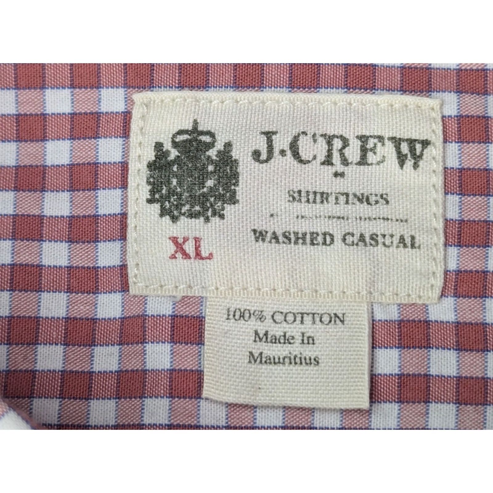 J.Crew J.CREW Tailored Fit Washed Casual Button Shirt Men XL Red Check Long Sleeve Size US XL / EU 56 / 4 - 4 Thumbnail