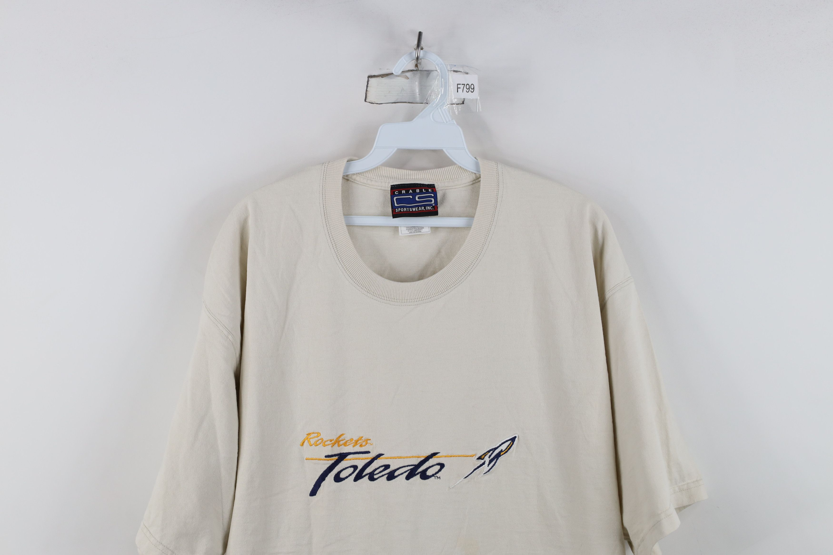 Vintage Vintage 90s University of Toledo Rockets T-Shirt Cotton Size US XL / EU 56 / 4 - 2 Thumbnail