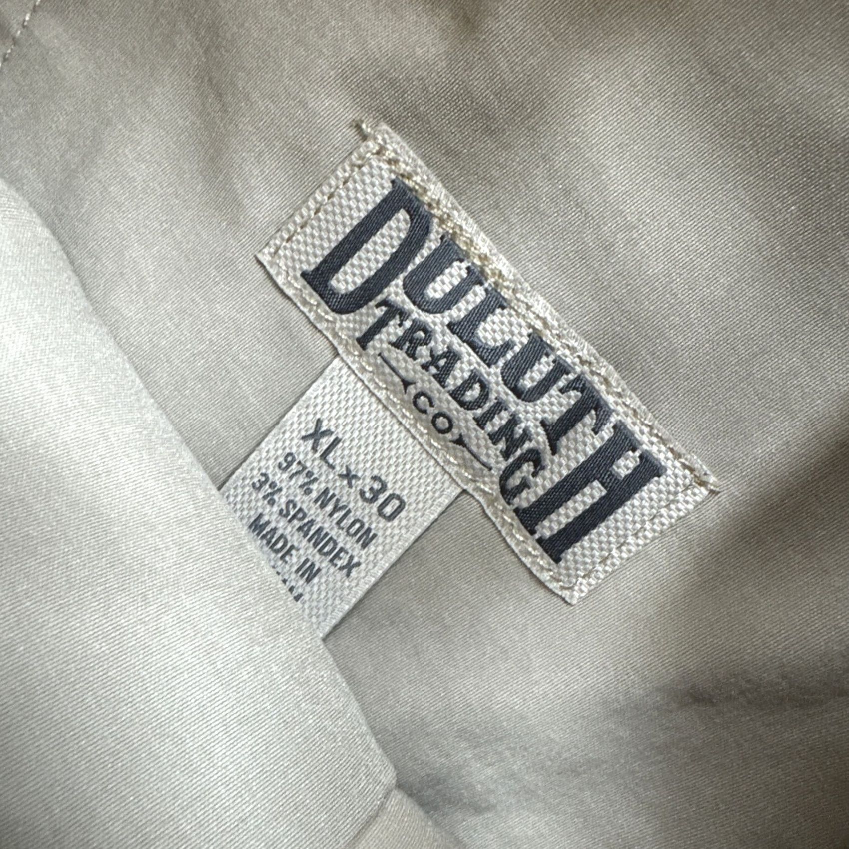 Vintage Duluth Cargo Pants Mens Nylon Beige XLx30 Outdoor Workwear Pockets Brown Canvas Zip Straight Relaxed 30 In Inseam 30 Size US 32 / EU 48 - 4 Thumbnail