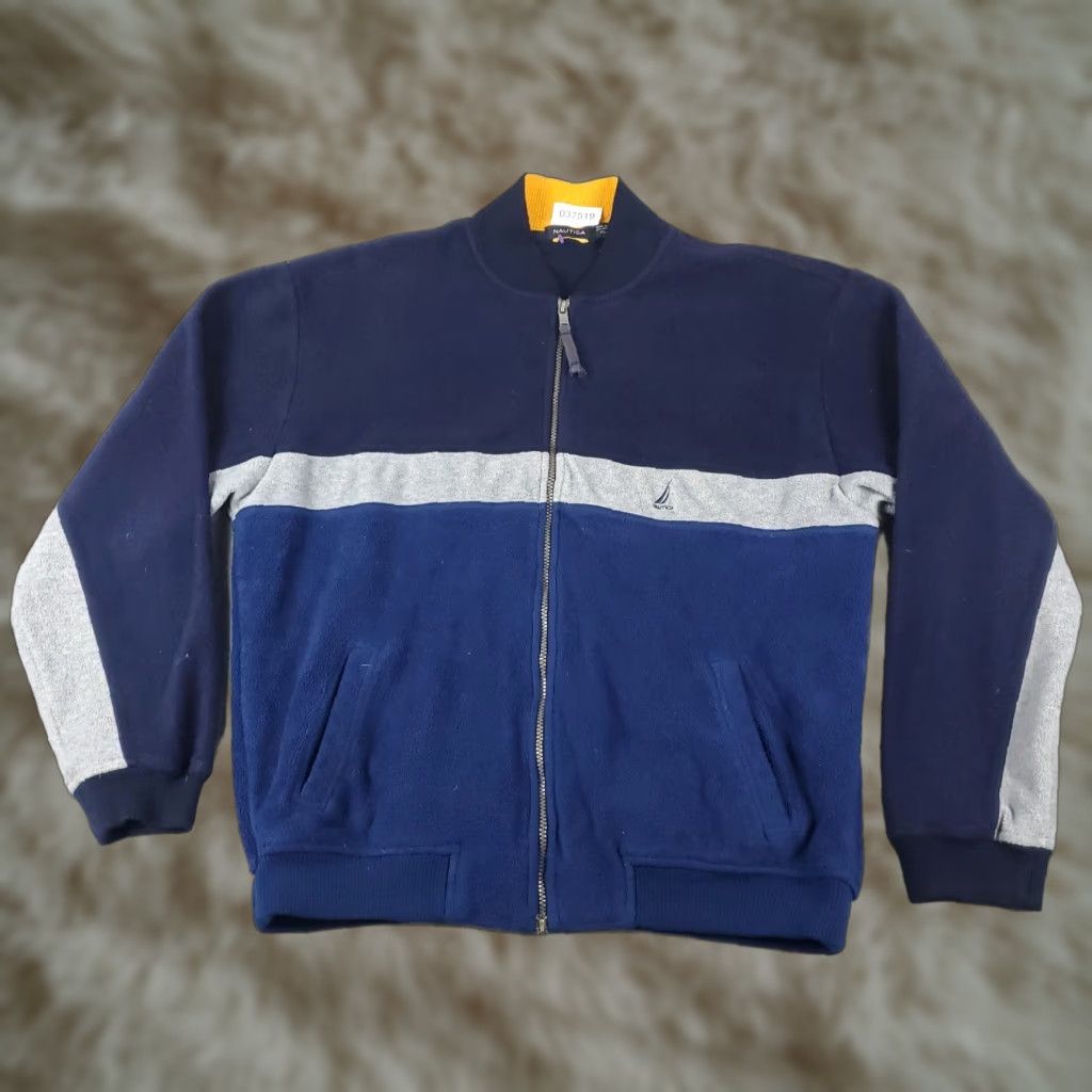 Nautica Nautica Nautica Sweater Mens Size XL Blue Fleece Outdoors Full Zip Up Sweatshirt Size US XL / EU 56 / 4 - 1 Thumbnail