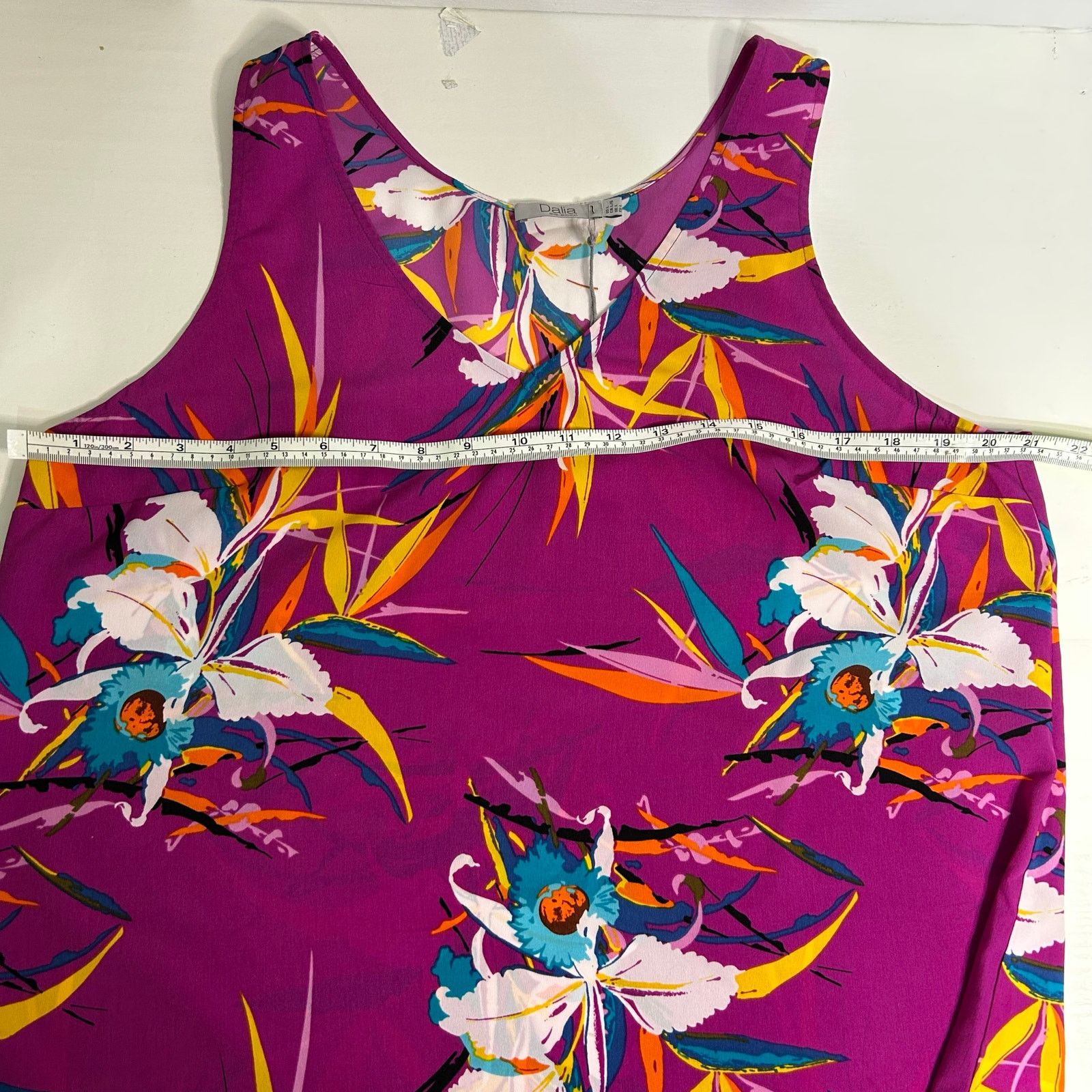 Other Dalia Floral Satin Camisole Tank Fuchsia Sleeveless Large Size L / US 10 / IT 46 - 5 Thumbnail