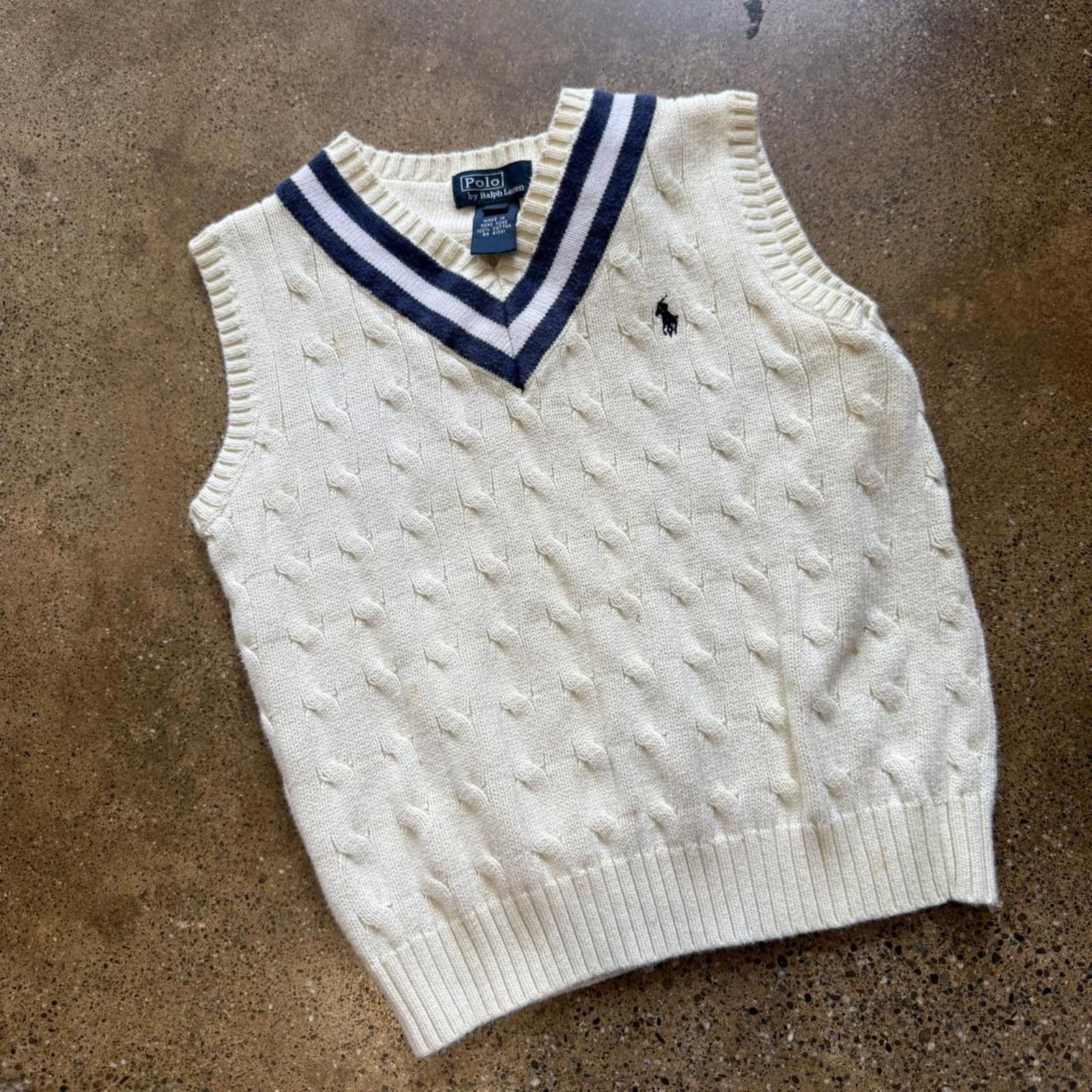 Polo Ralph Lauren Kid's Cableknit Polo Ralph Lauren Vest Size US XXS / EU 40 - 2 Thumbnail